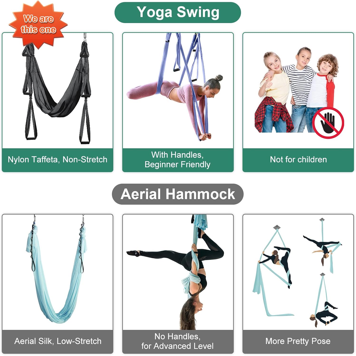 Columpio aeroyoga ajustable — 4