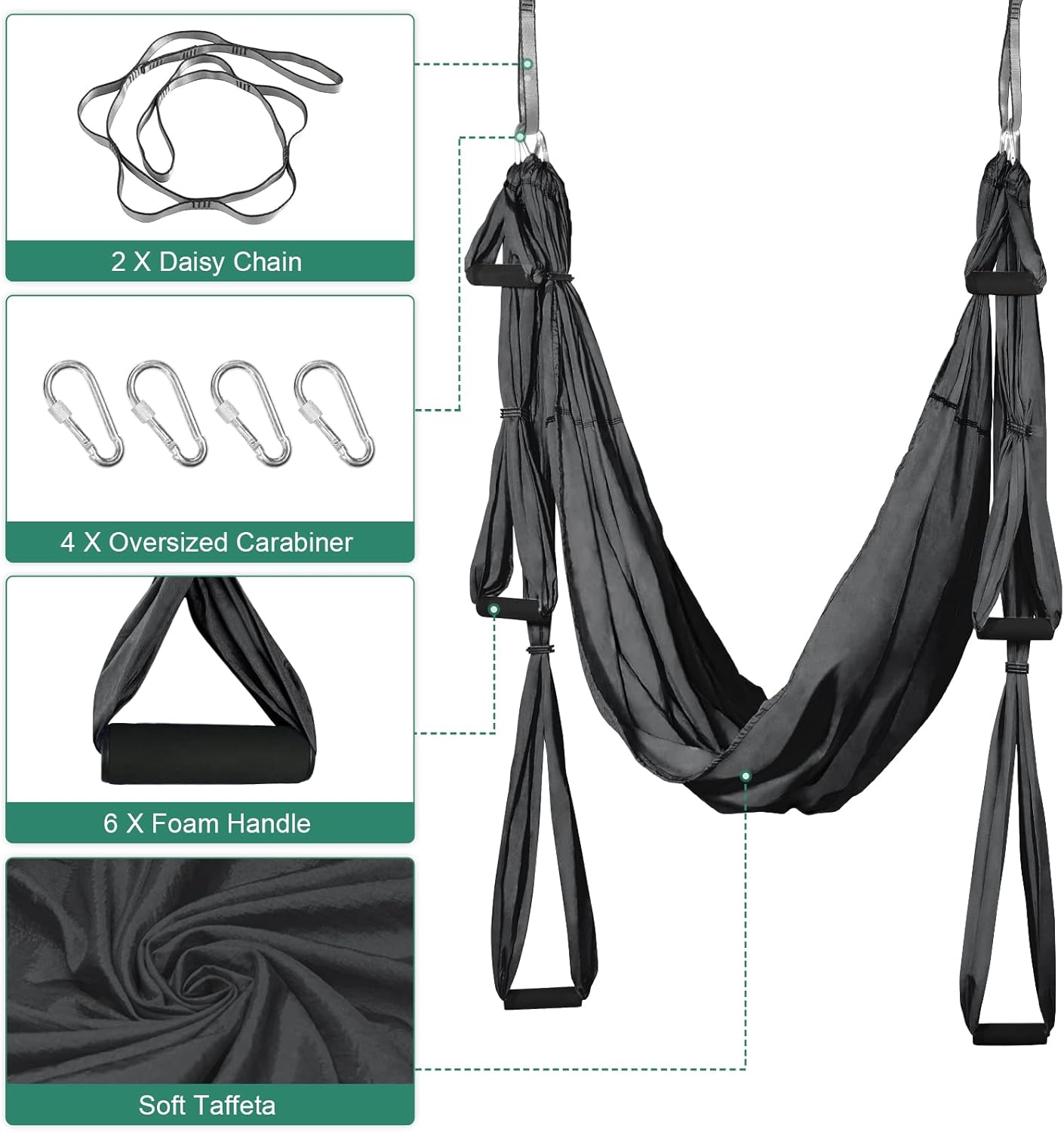 Columpio aeroyoga ajustable — 2
