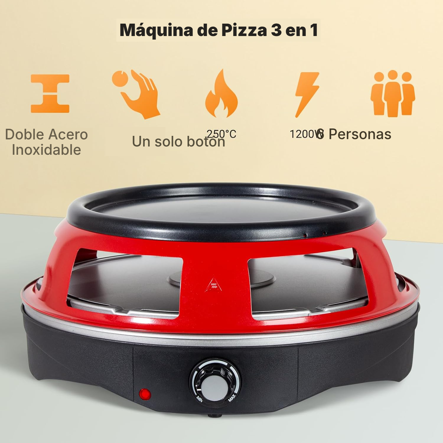 Horno eléctrico 3 en 1 para pizza — 4
