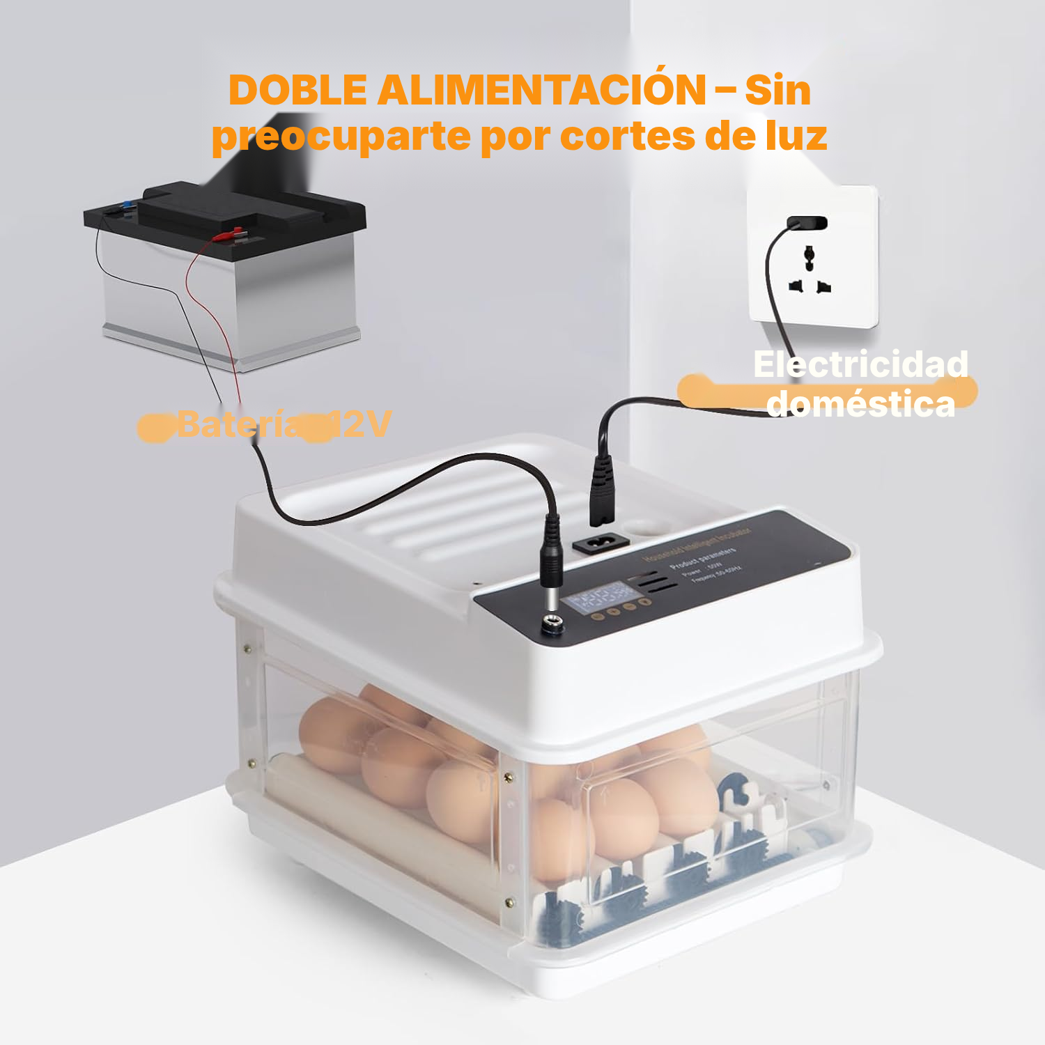 Incubadora automática 15 huevos mini 31 cm LED — 5