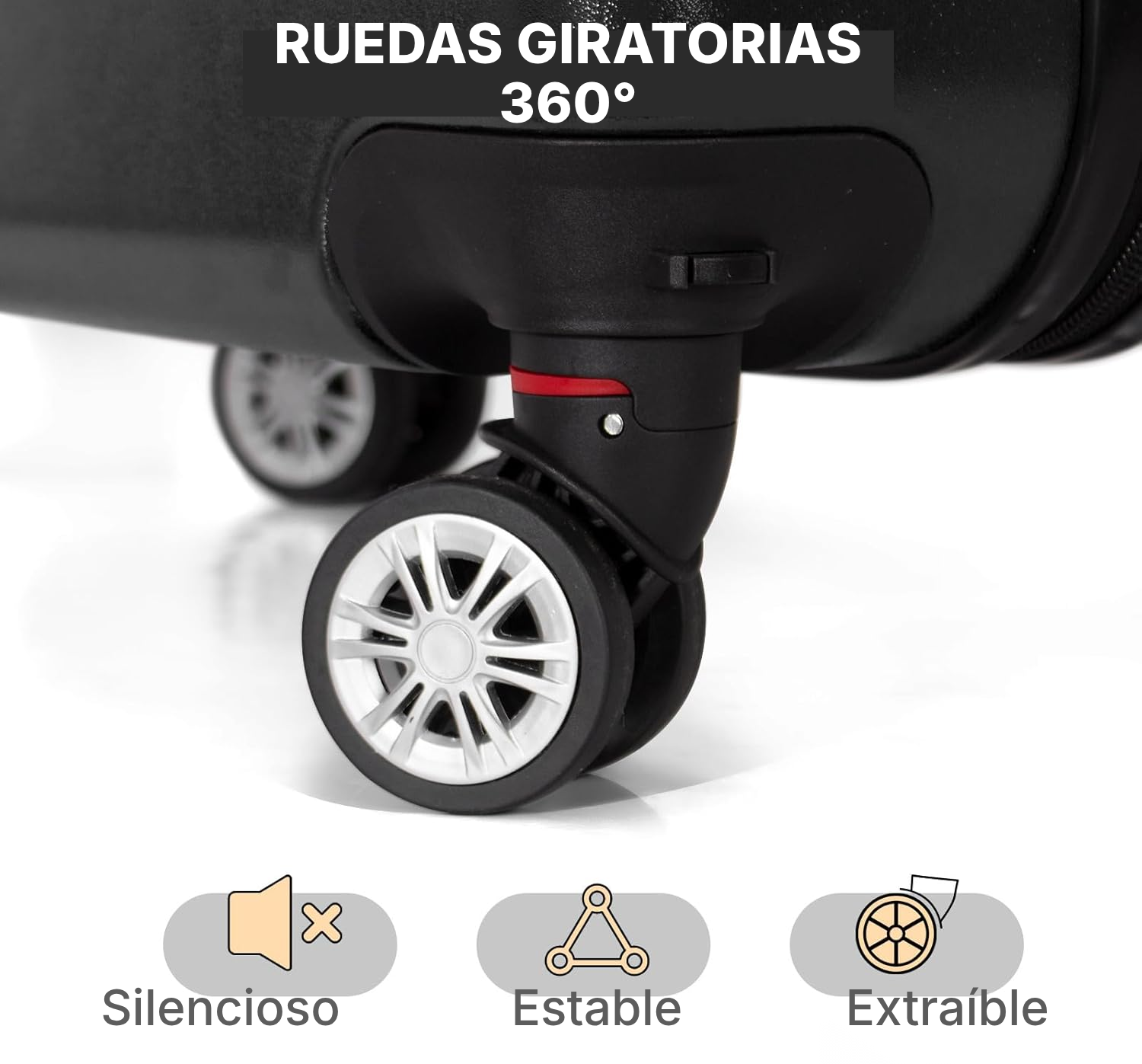 Maleta rígida mediana negra – 67 cm — 3