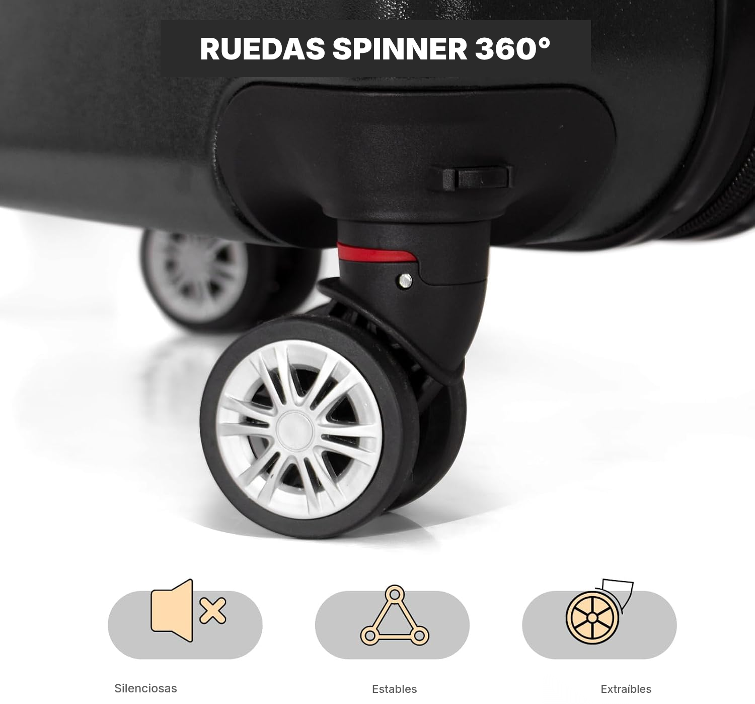 Equipaje de mano 56 cm: negro y manejable — 4