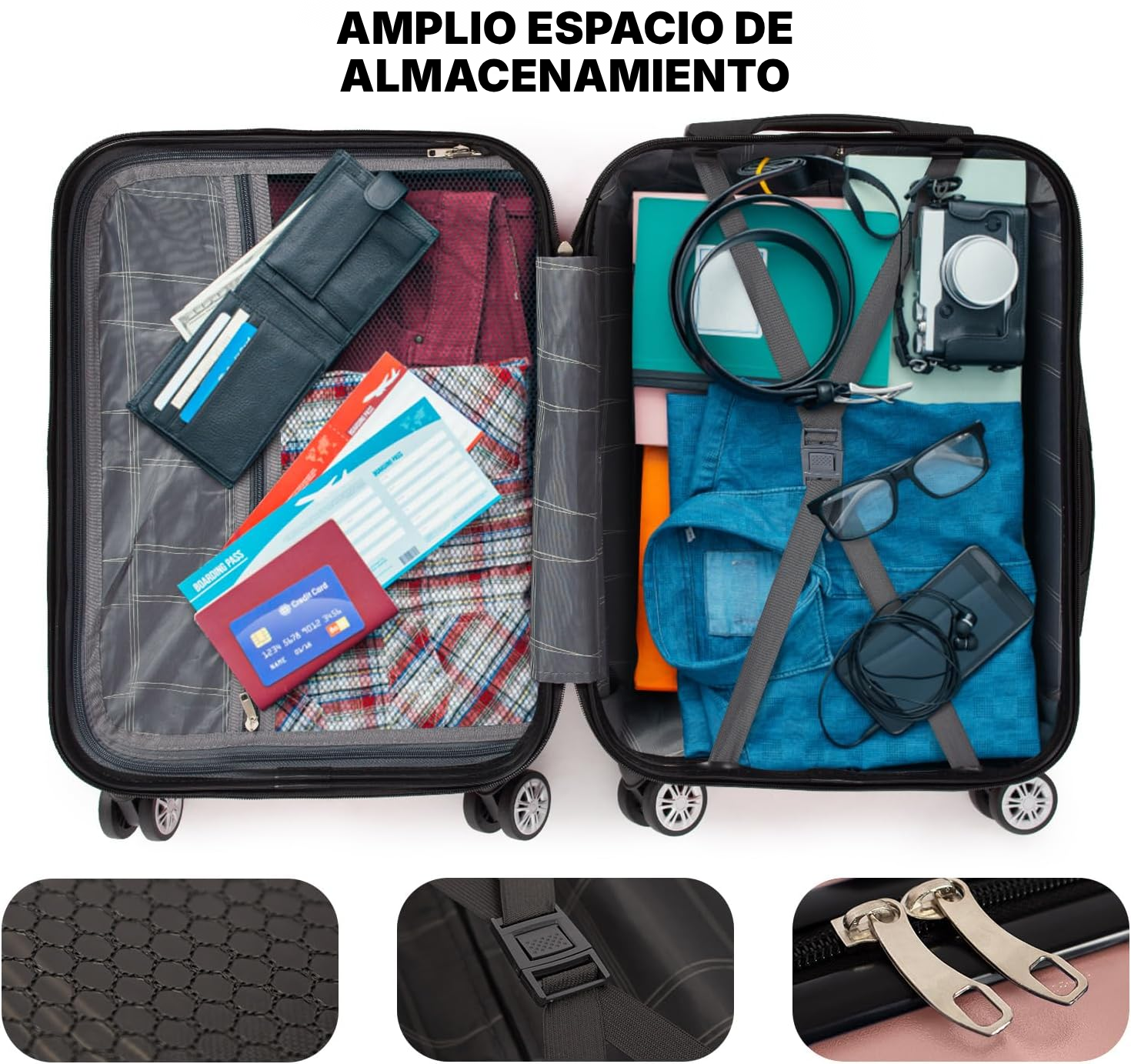 Maleta rígida compacta Rose Gold 56 cm — 2
