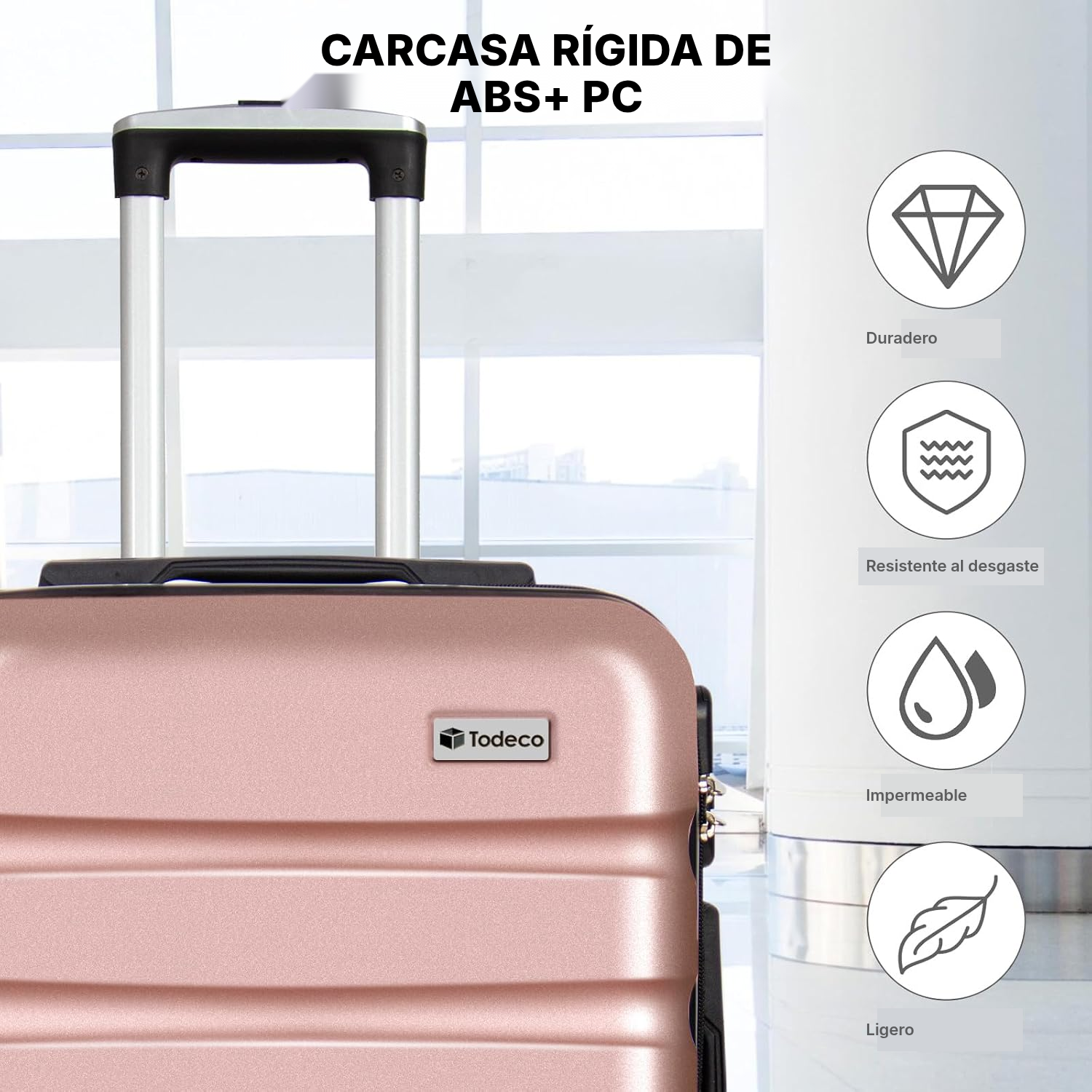 Maleta rígida compacta Rose Gold 56 cm — 3