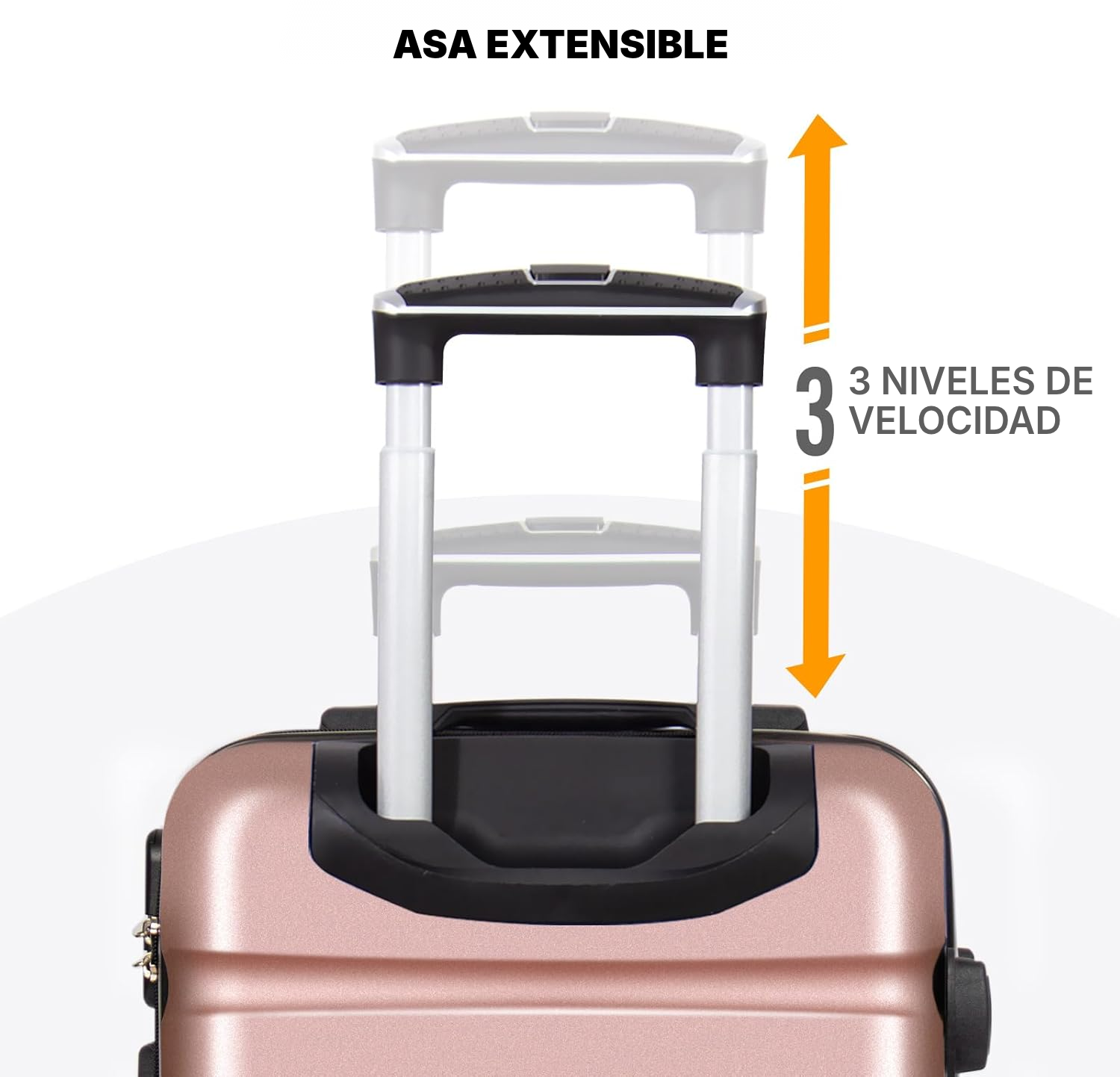 Maleta rígida compacta Rose Gold 56 cm — 5