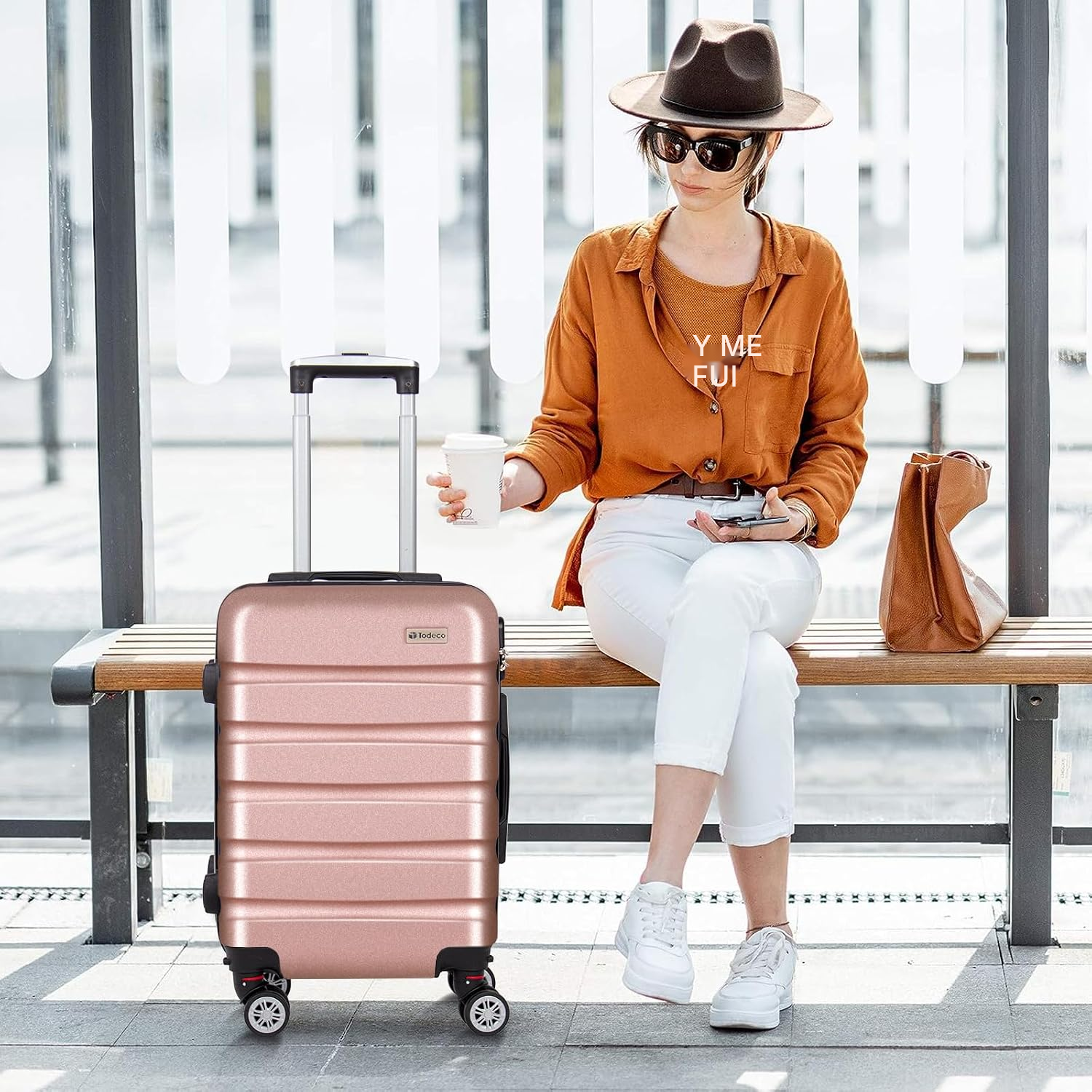 Maleta rígida compacta Rose Gold 56 cm — 7