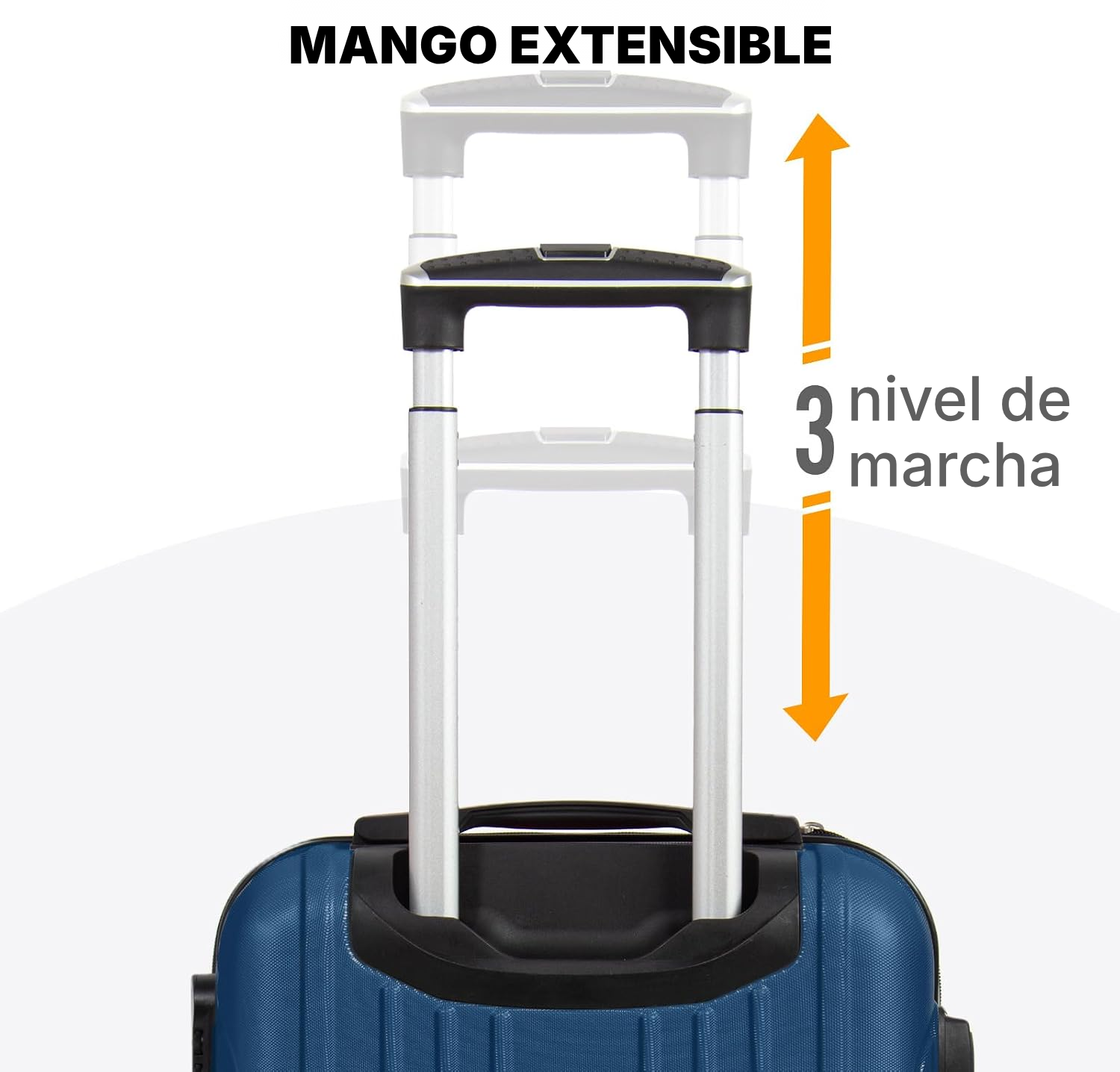 Maleta grande rígida 73 cm azul oscuro — 6