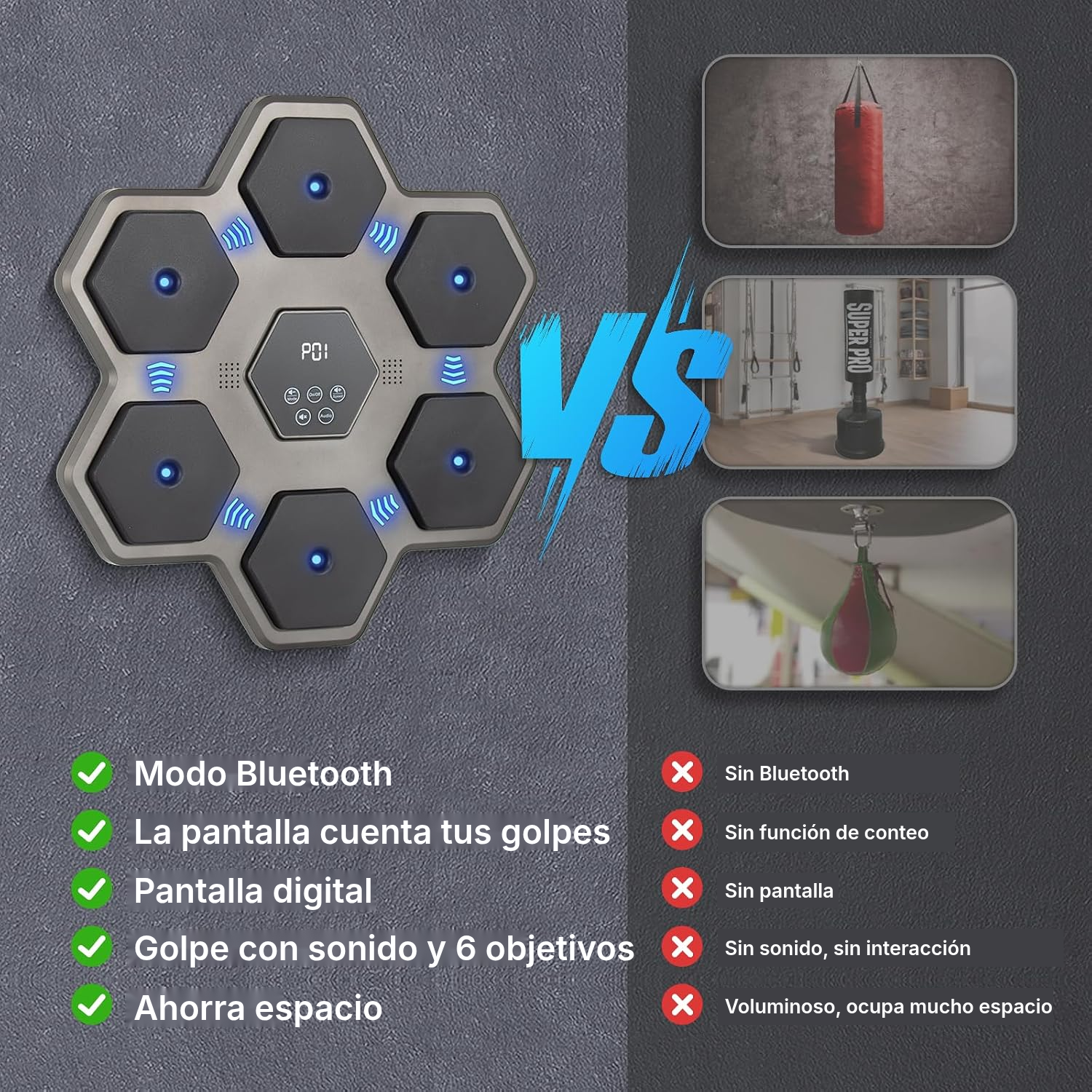 Máquina de boxeo musical Hexa 45 cm — 6