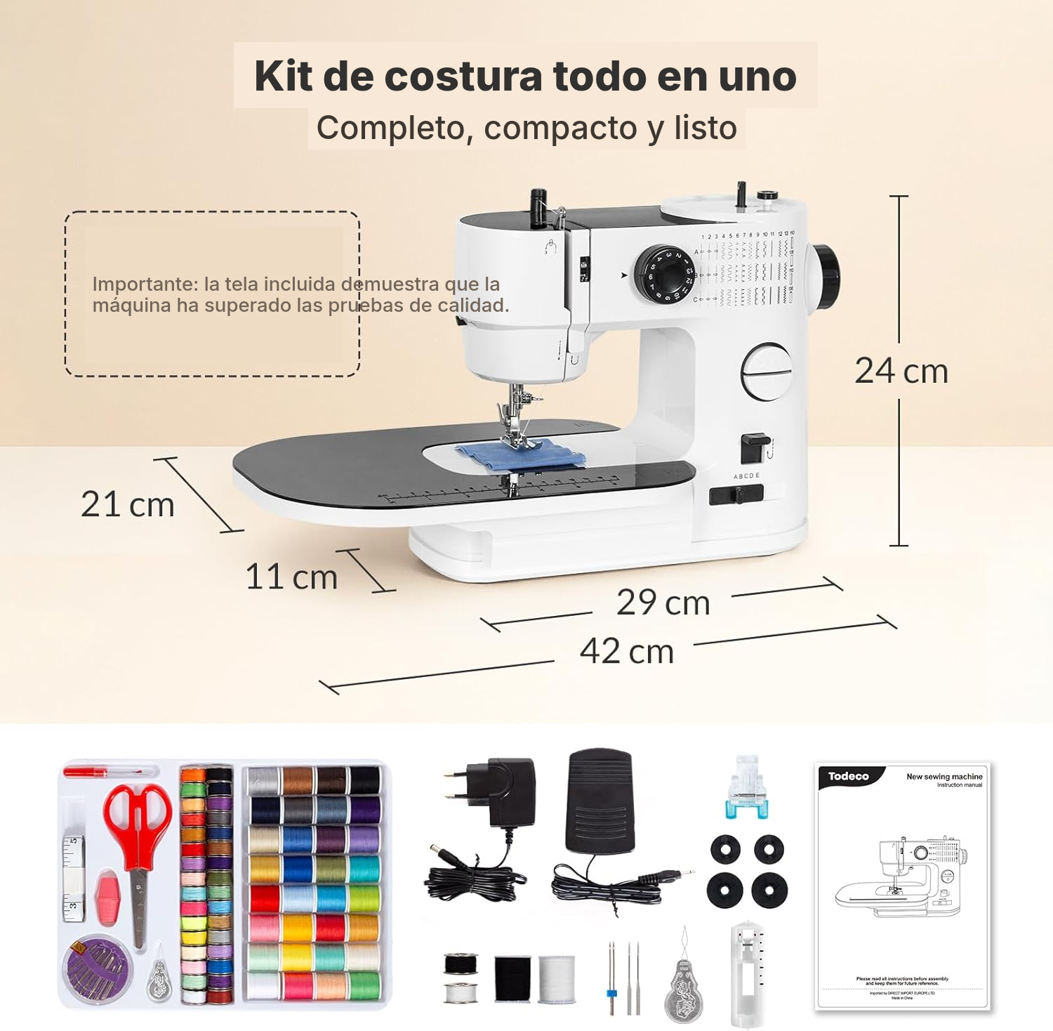 Máquina de coser portátil XL con mesa — 6