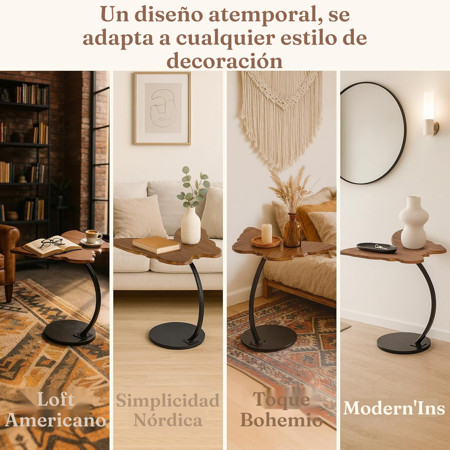 Mesa de centro auxiliar negra y compacta — 4
