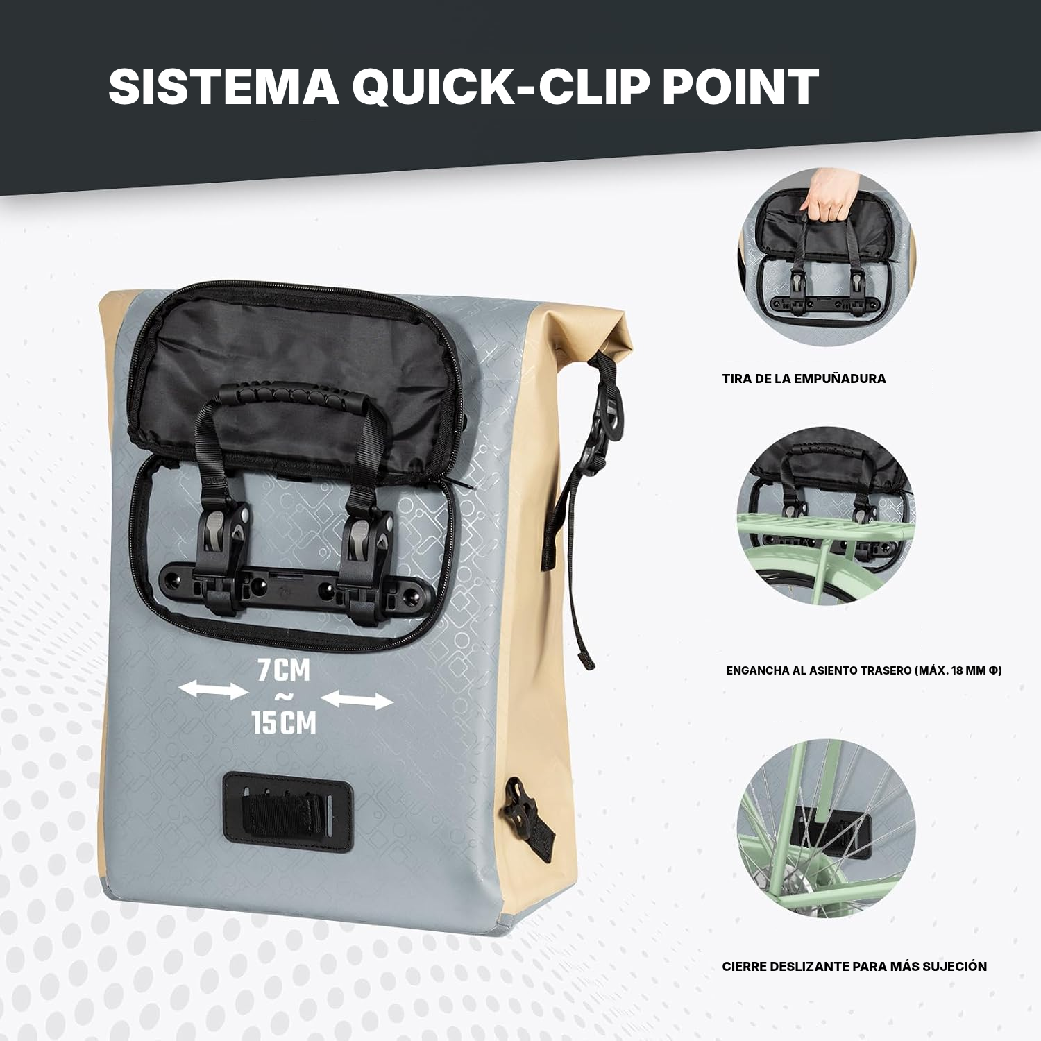 Bolsa bici 3 en 1 beige — 4