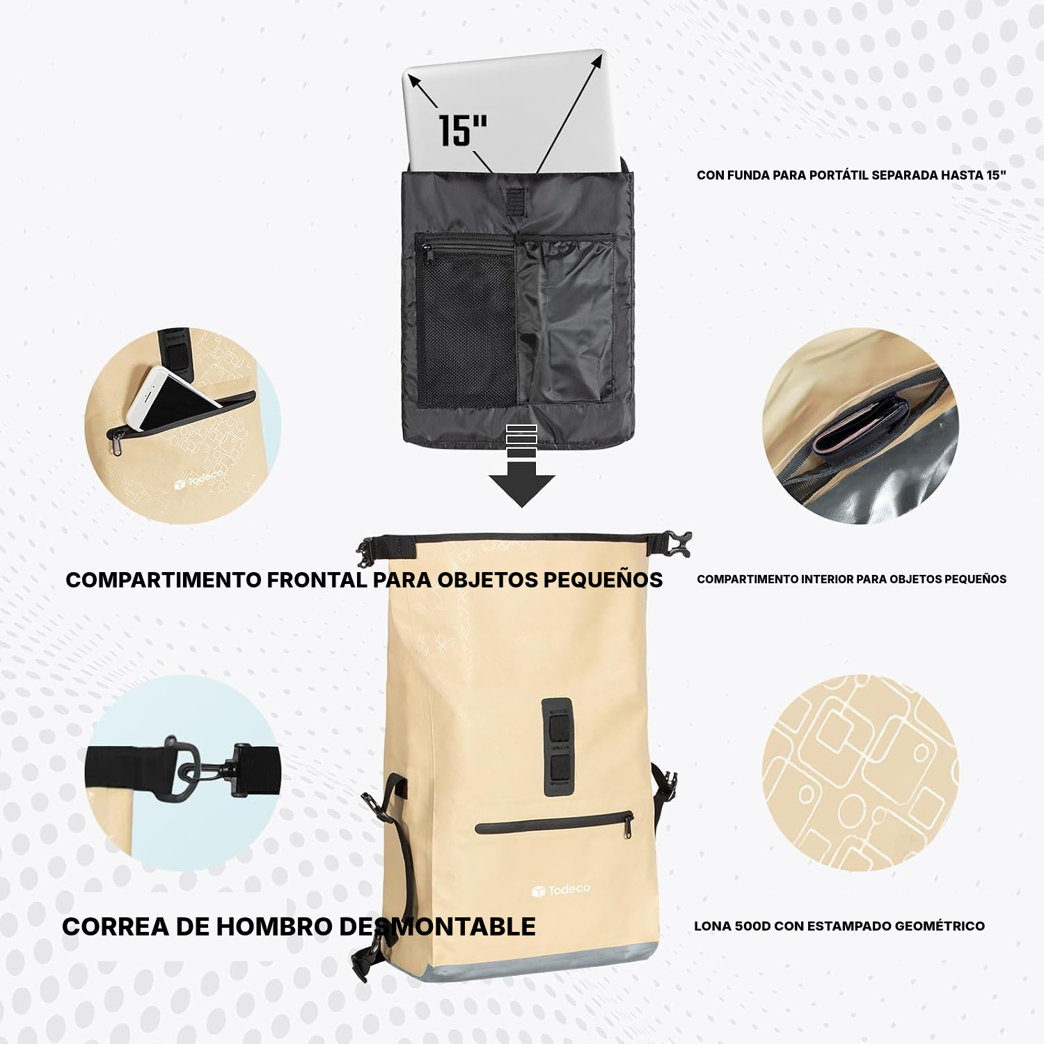 Bolsa bici 3 en 1 beige — 6