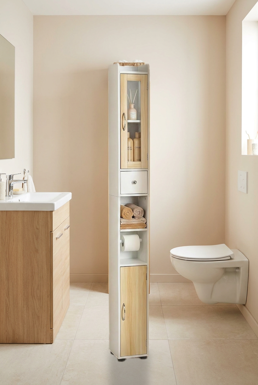 Muebles de baño: columna vertical