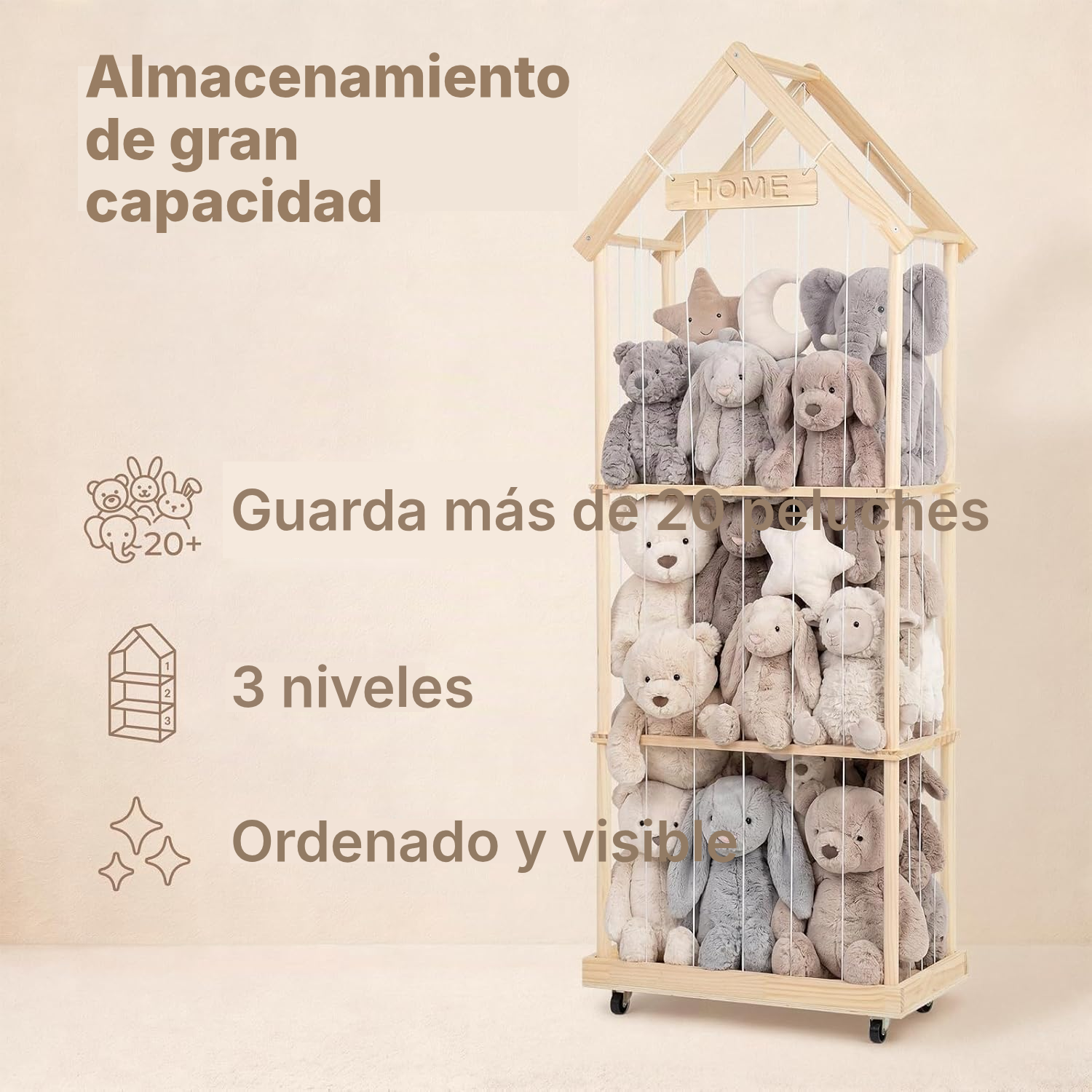 Organizador de juguetes móvil de 3 niveles — 3