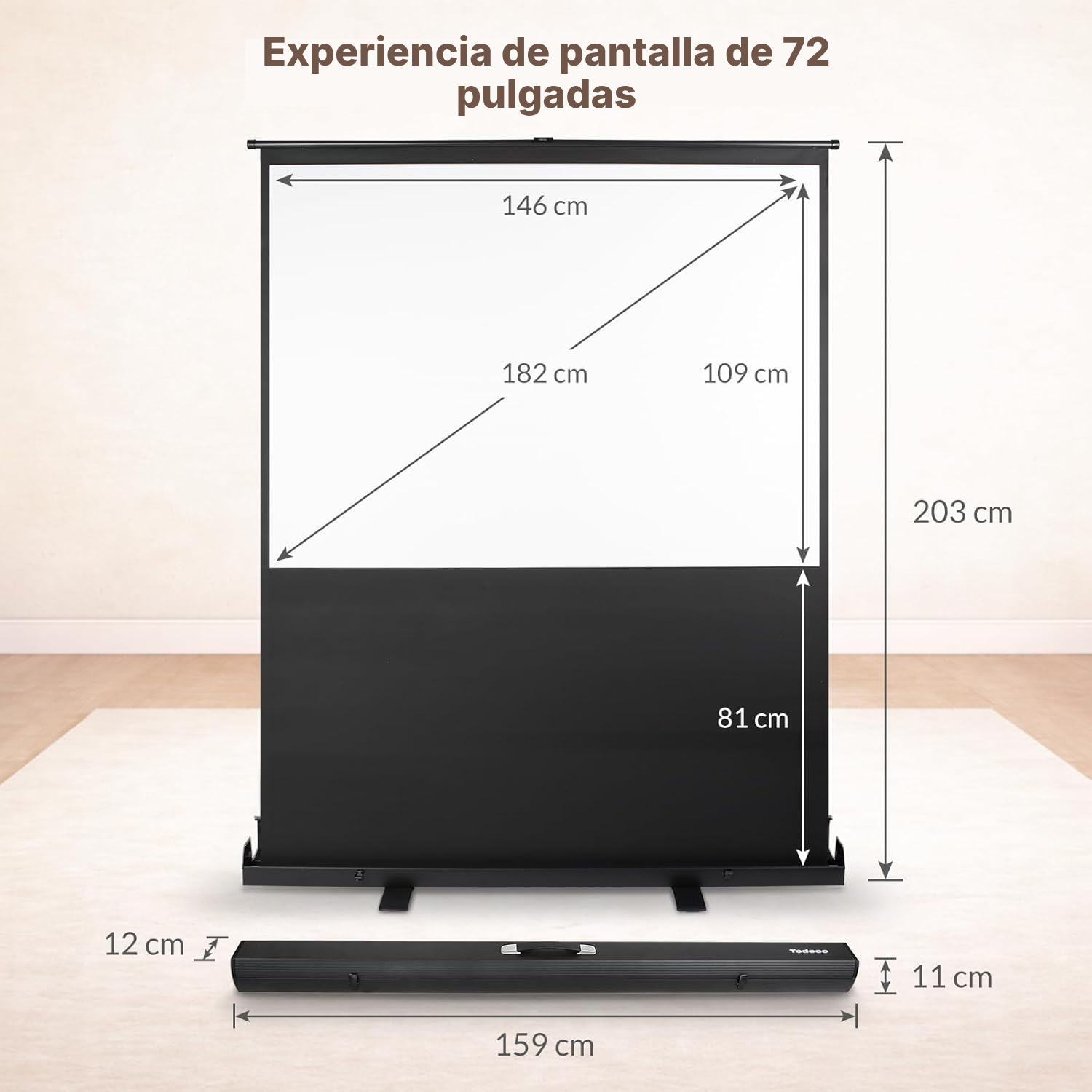Pantalla para proyector 147 × 109 cm — 2