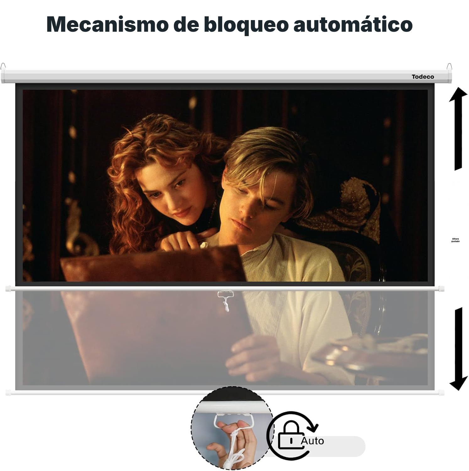 Pantalla para proyector portátil 170 x 128 cm — 2