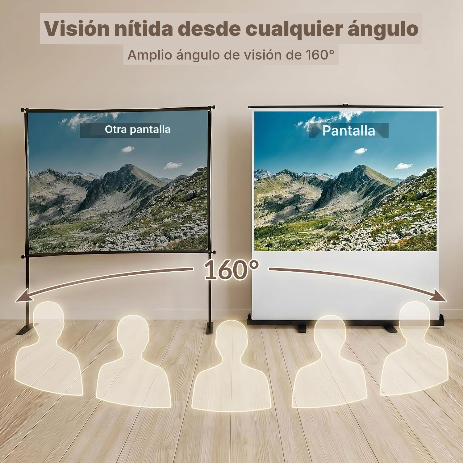 Pantalla para proyector portátil – cine móvil — 4