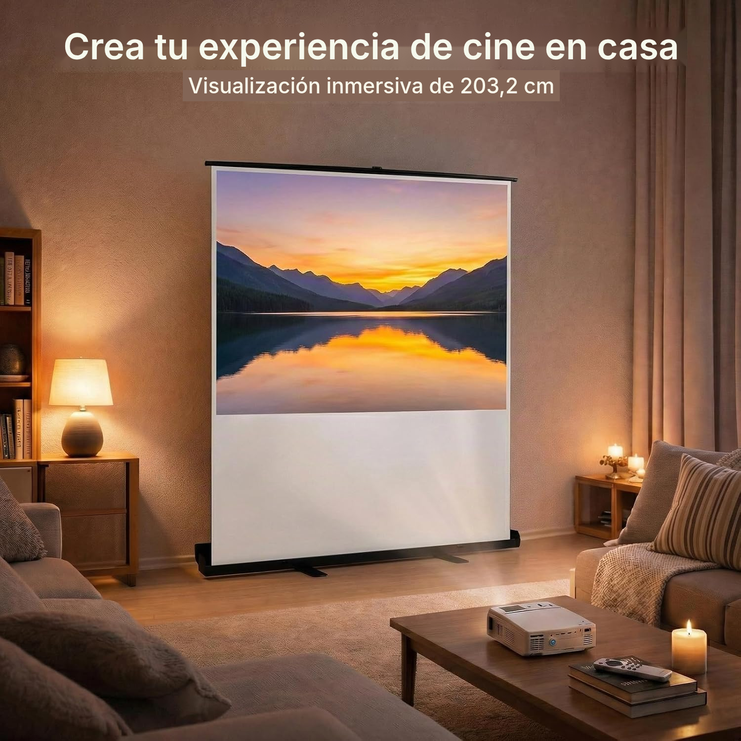 Pantalla para proyector portátil – cine móvil — 7