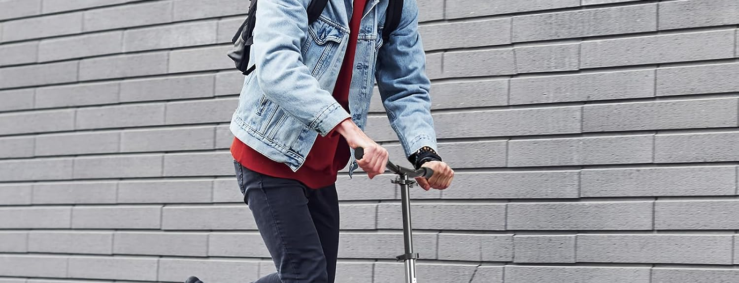 Scooter plegable gris para adultos – 43 cm