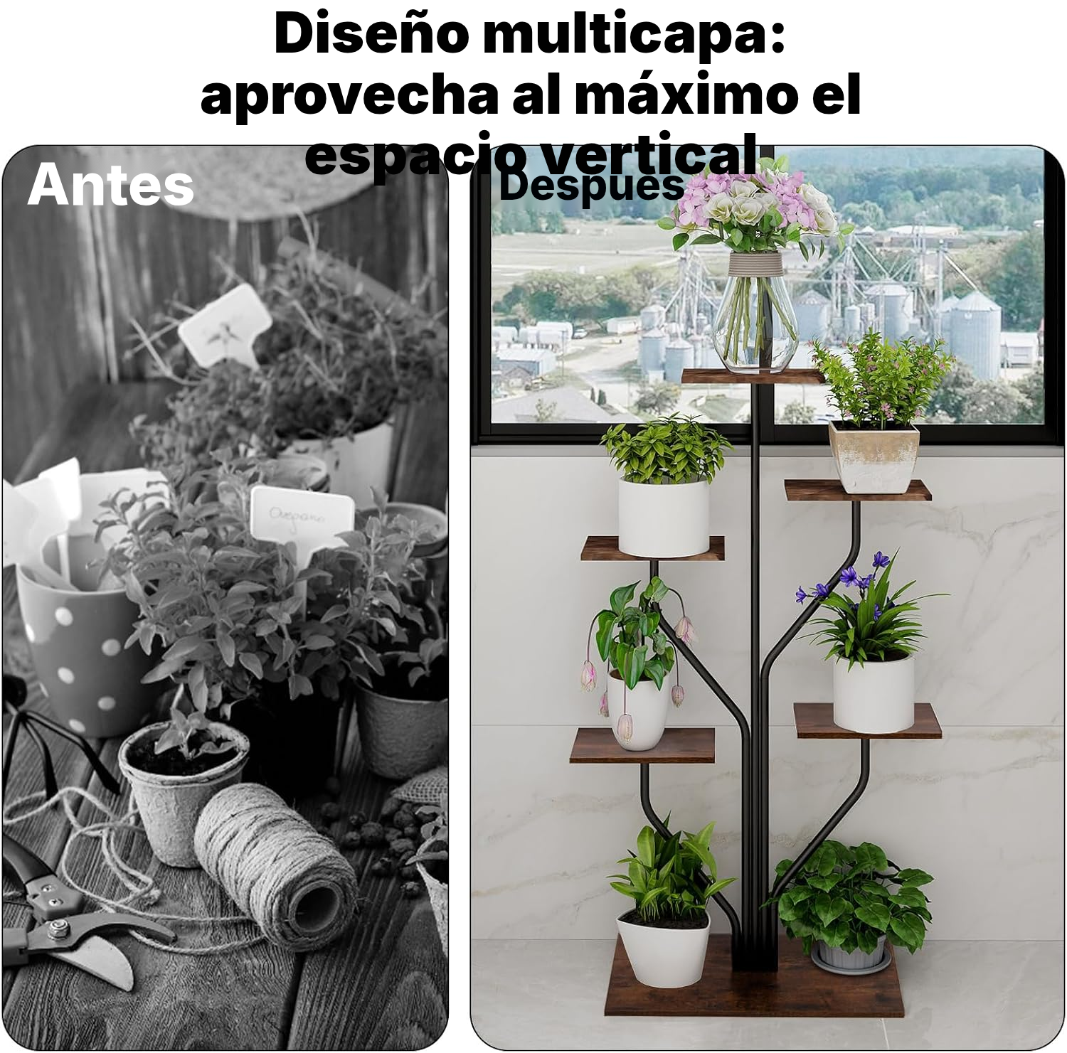Soporte macetas grande: 5 niveles — 4