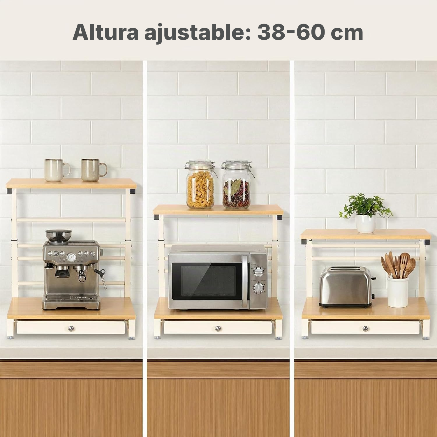 Soporte microondas estable de 2 niveles — 4