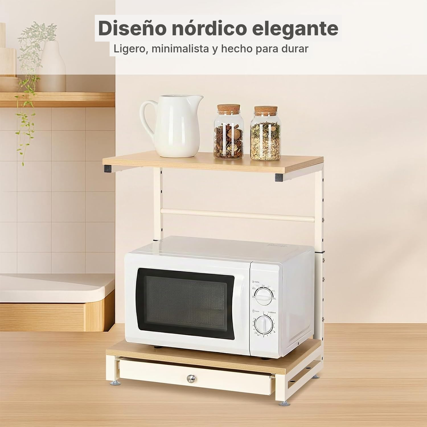 Soporte microondas estable de 2 niveles — 5