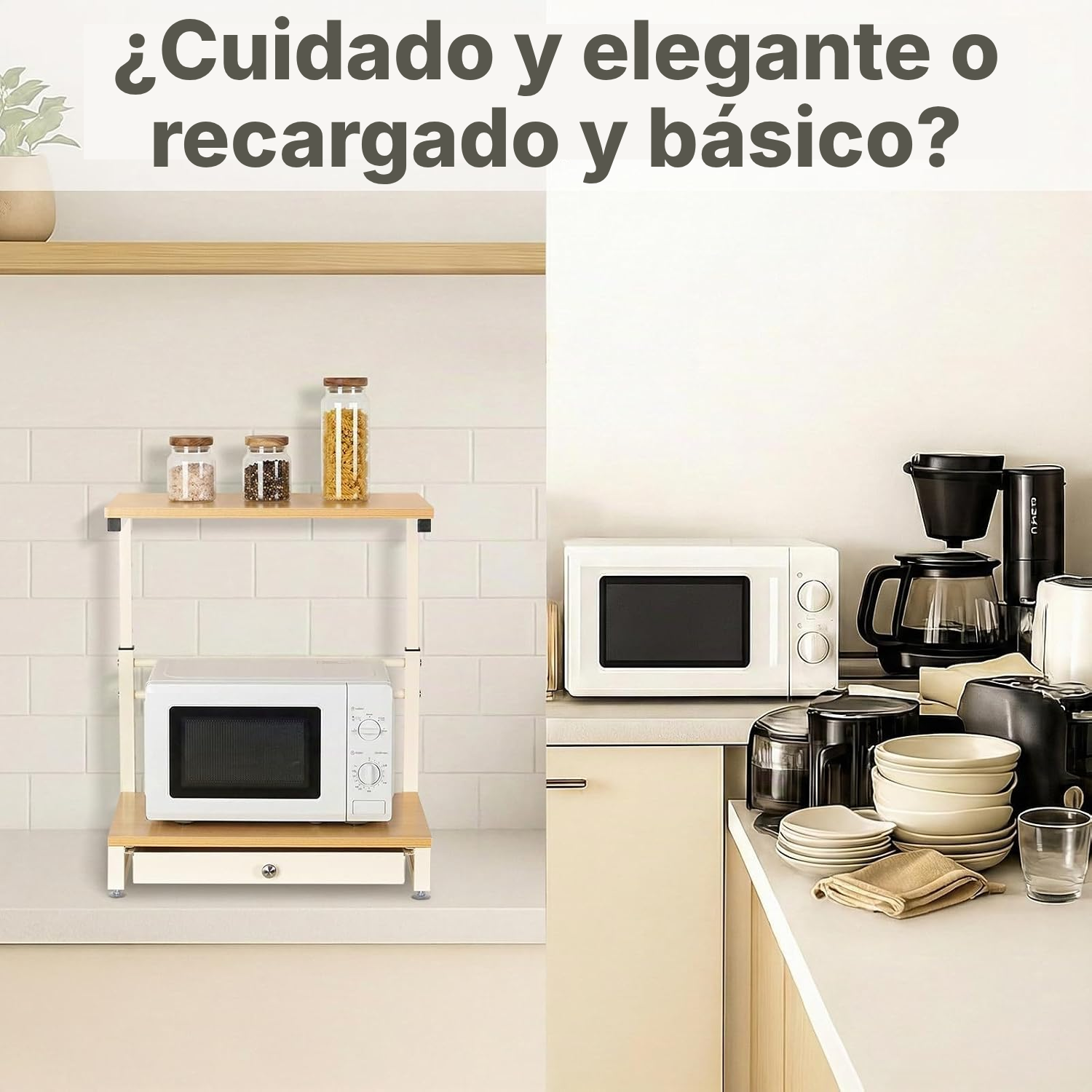 Soporte microondas estable de 2 niveles — 6