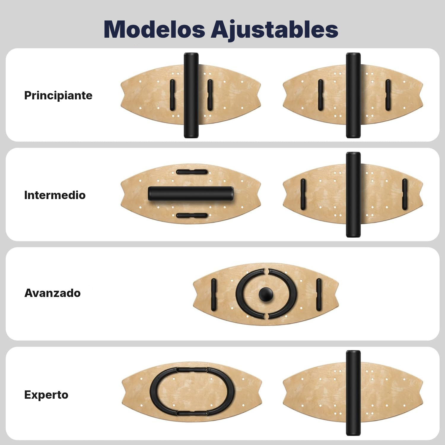 Tabla de equilibrio 85 cm, bandas degradadas 7 niveles — 2