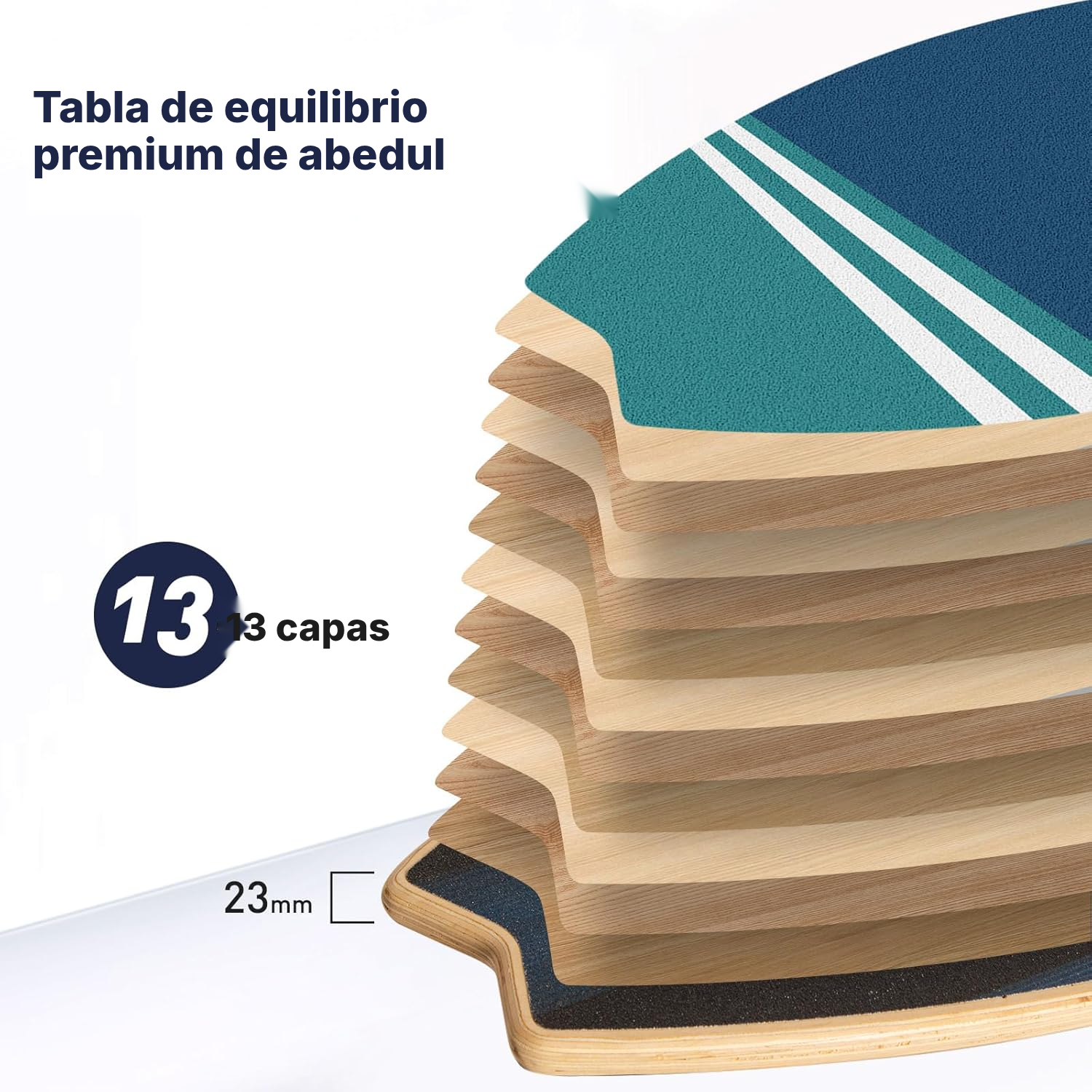Ejercicio de equilibrio: balance board de madera — 3