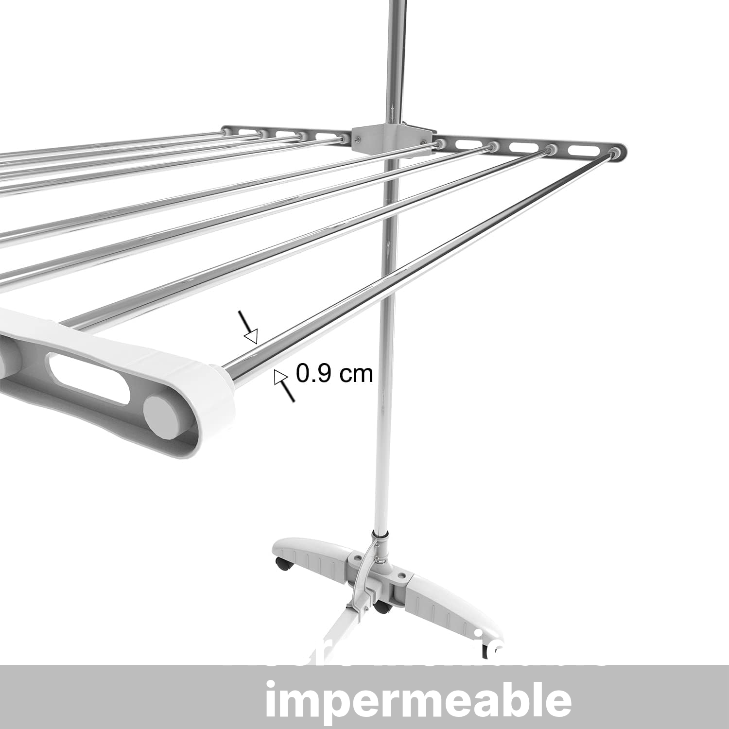 Tendedero plegable blanco de 3 niveles — 4