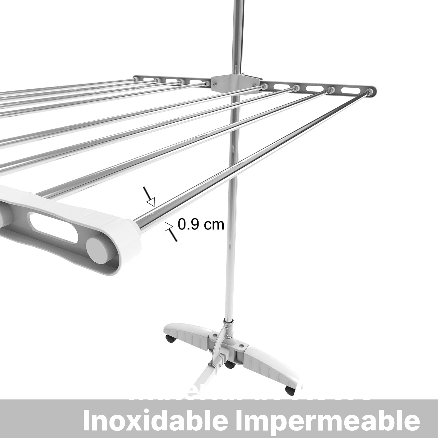 Tendedero vertical plegable 4 estantes con 6 ruedas — 6