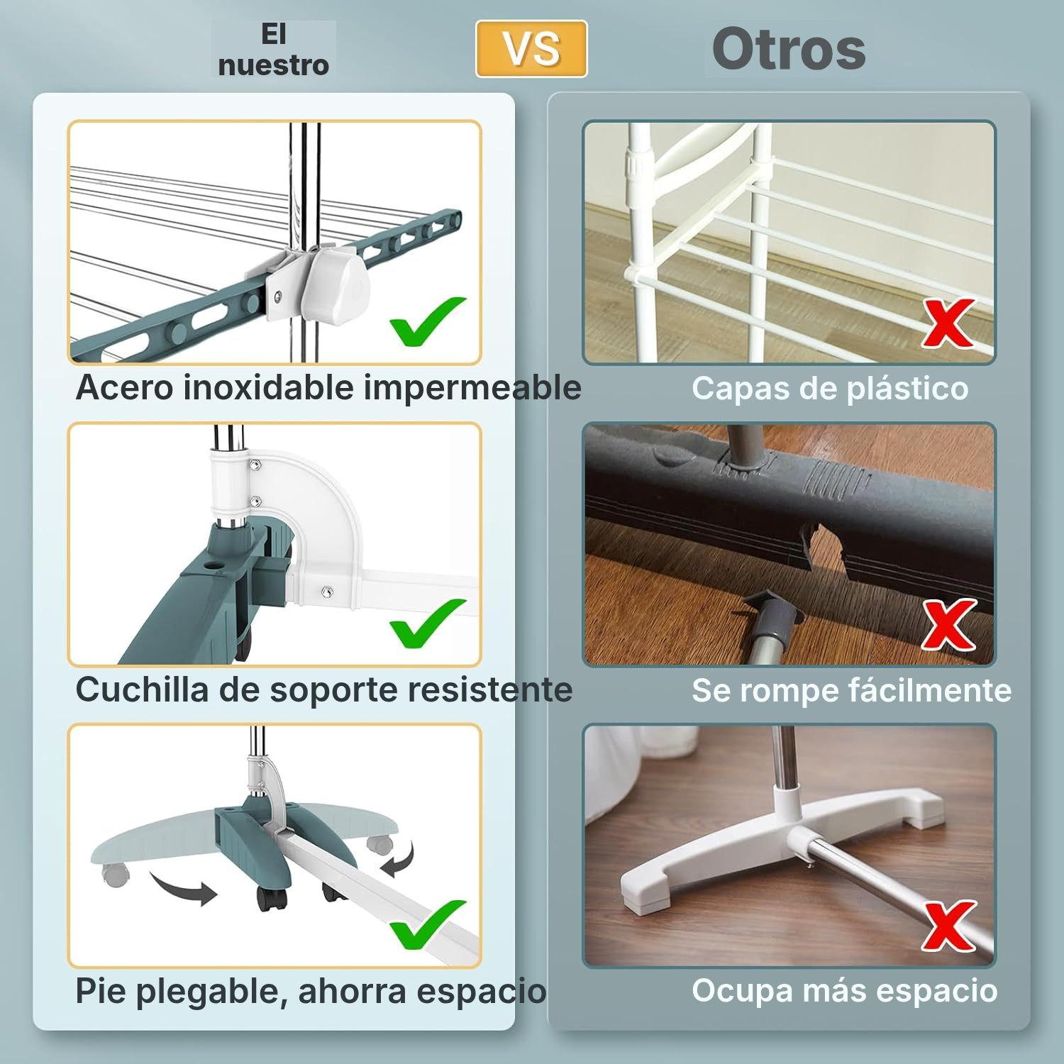 Tendedero extensible de 4 niveles — 3