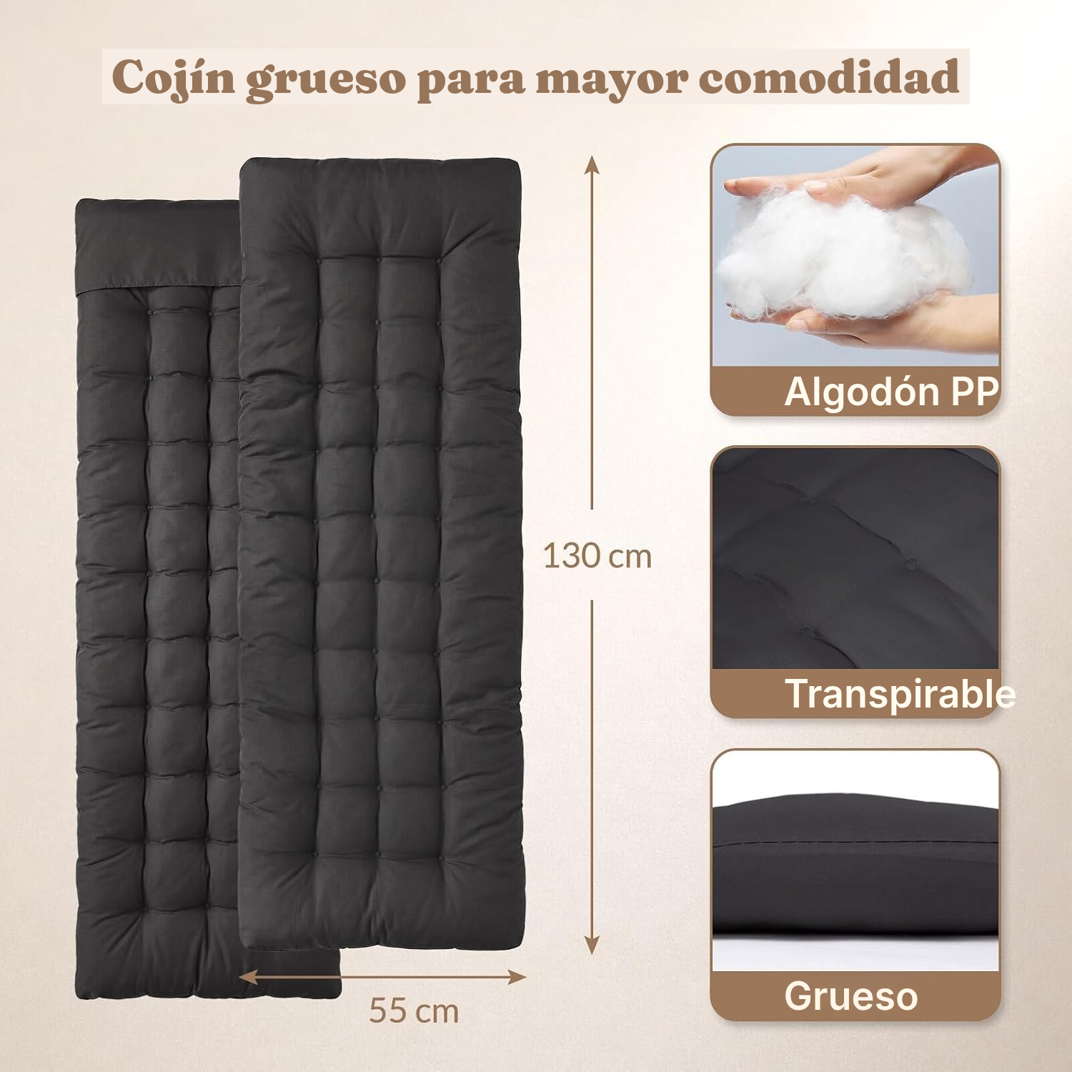 Tumbona plegable negra de gravedad cero — 6