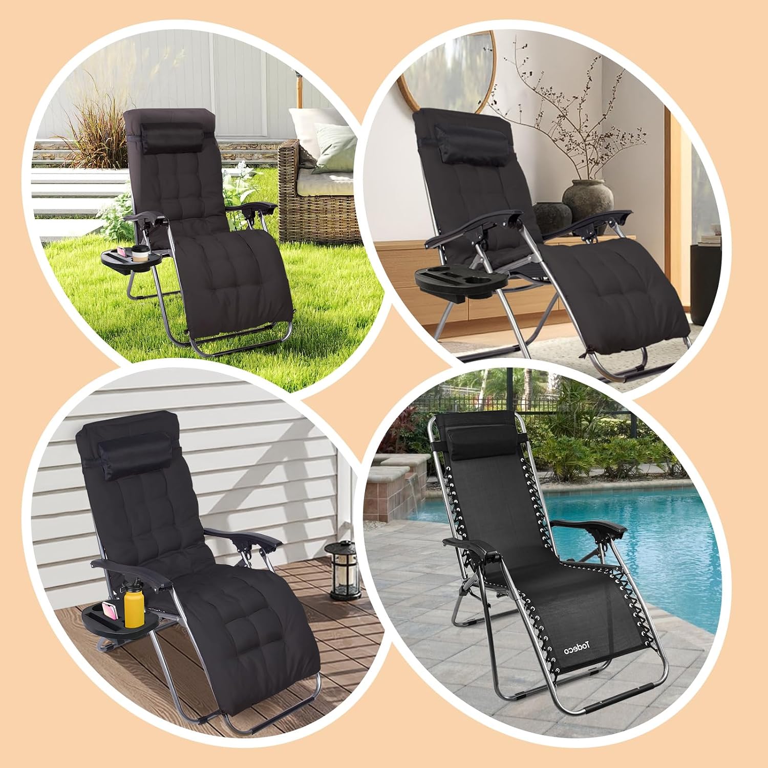 Silla plegable playa cero gravedad 110 cm — 8