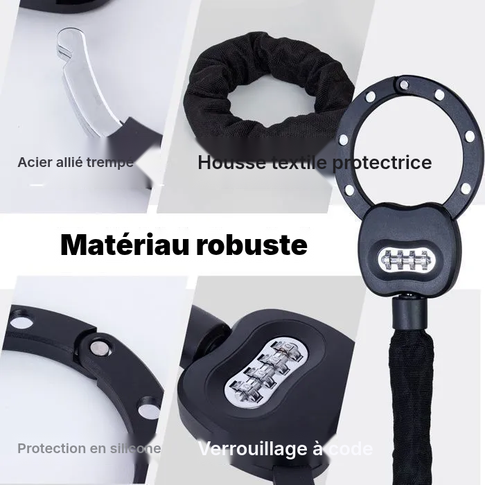 Antivol vélo — Deux menottes, chaîne circulaire — 3