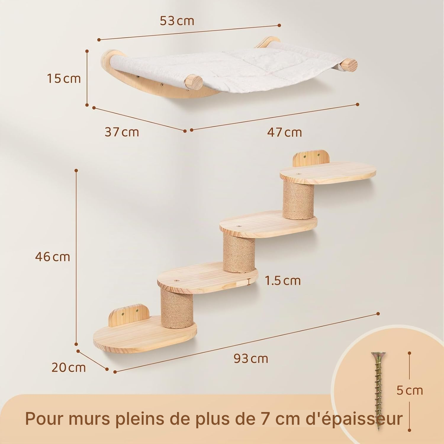 Arbre à chat mural — grimpez sans encombrer — 2