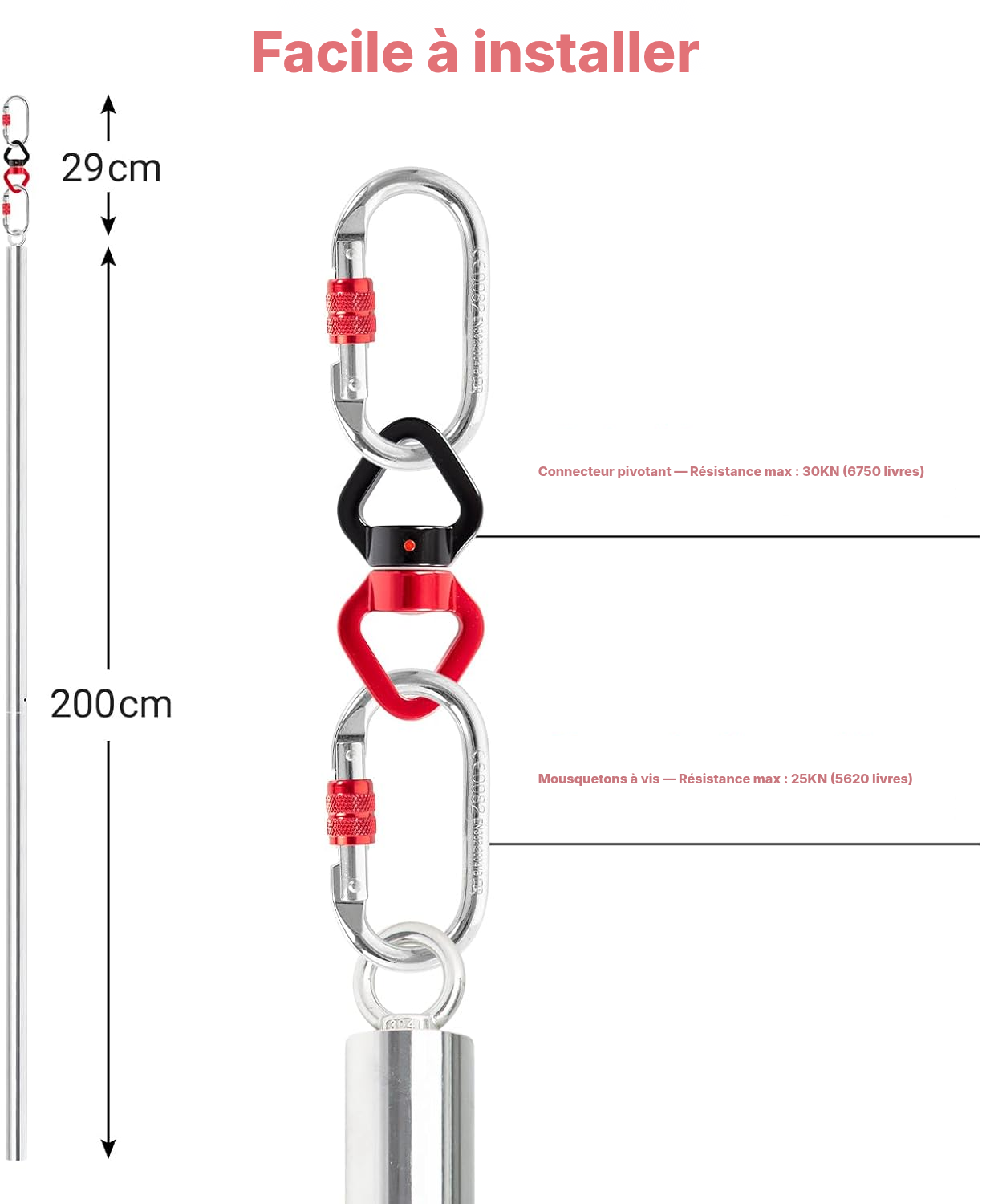Barre dance pole dance argent – aérienne — 5
