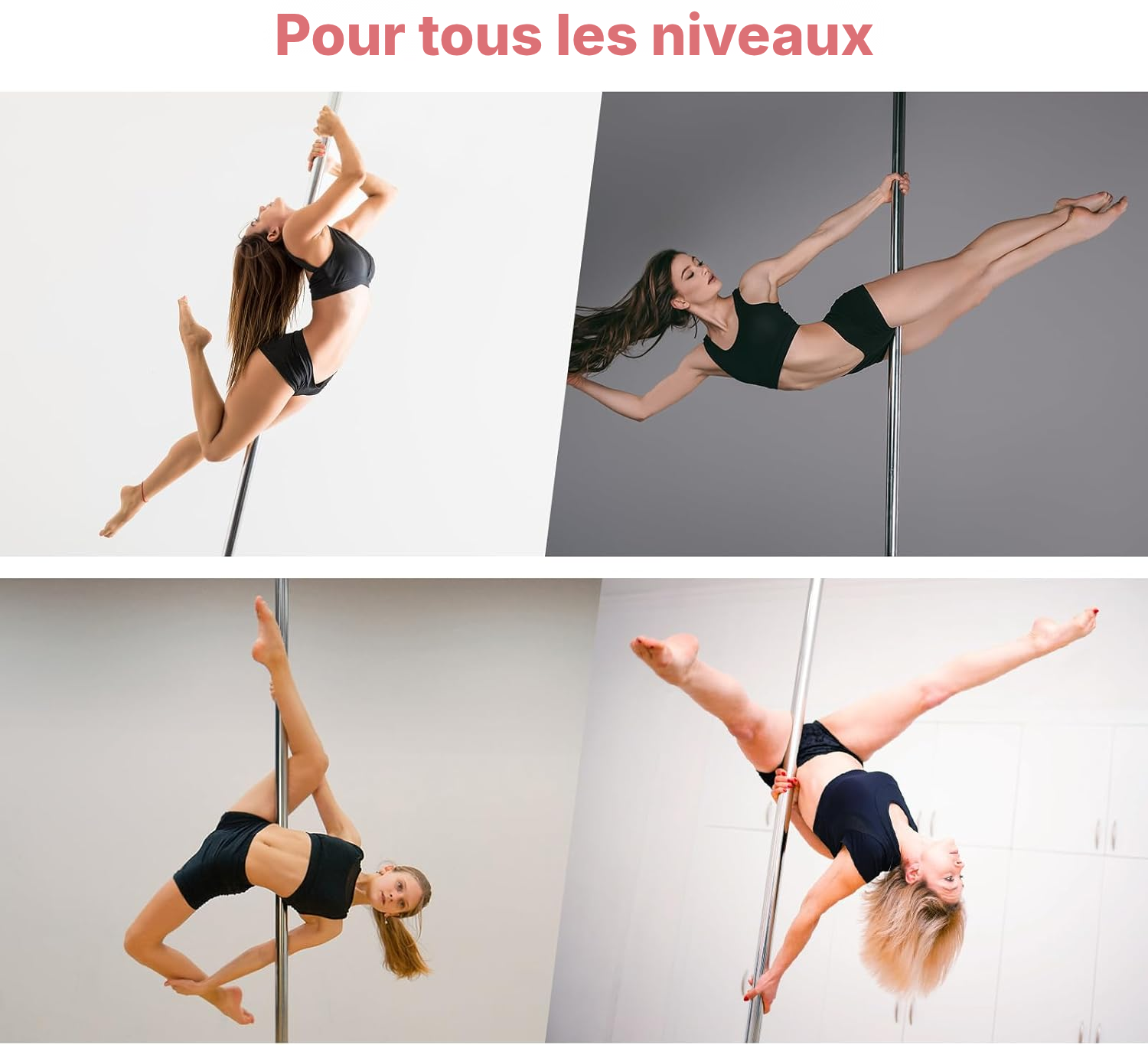 Barre dance pole dance argent – aérienne — 6