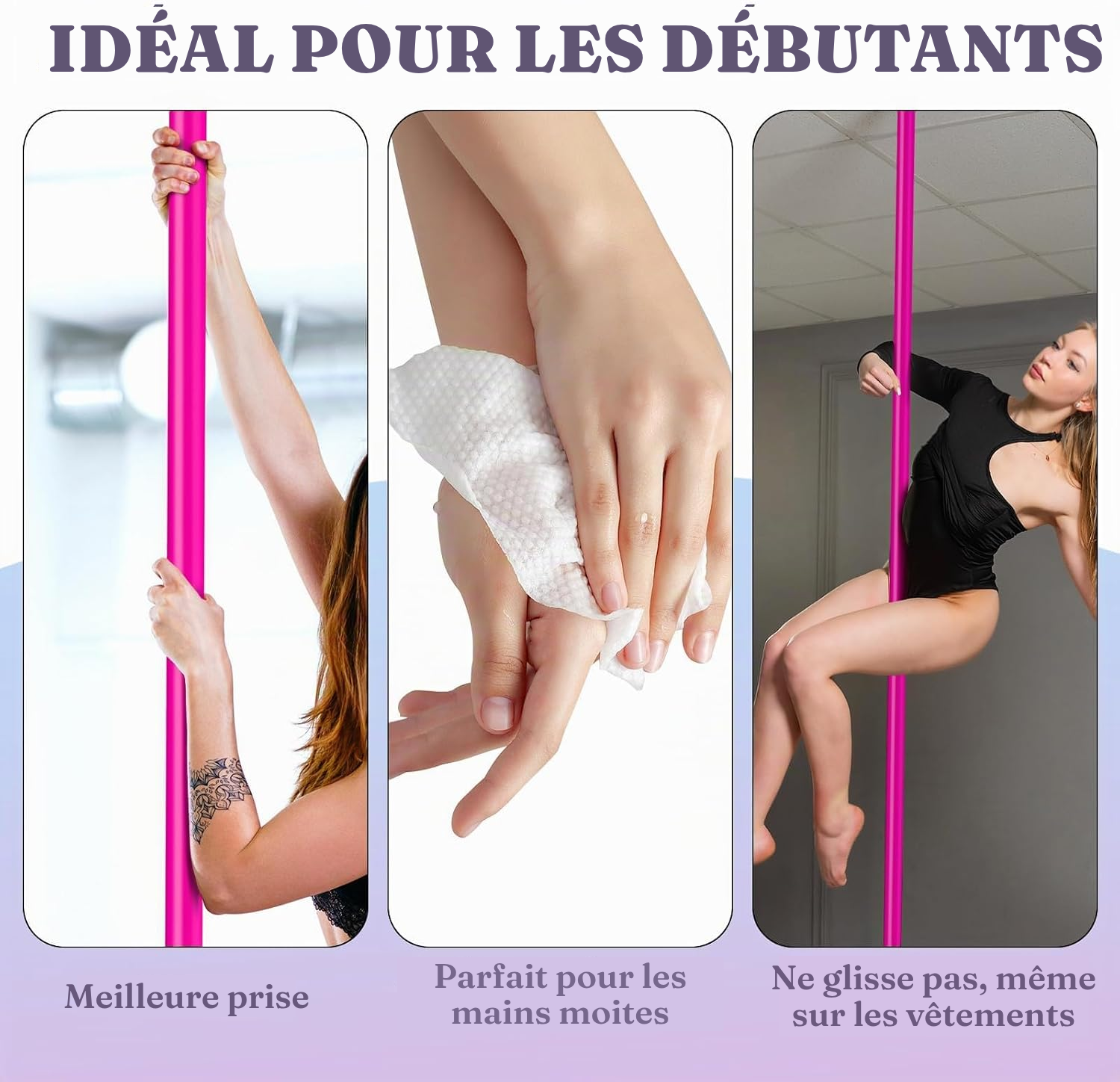 Barre dance pole dance rose sans perçage — 2
