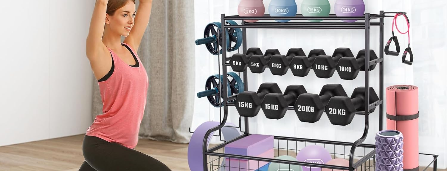 Cage musculation: rack de rangement noir