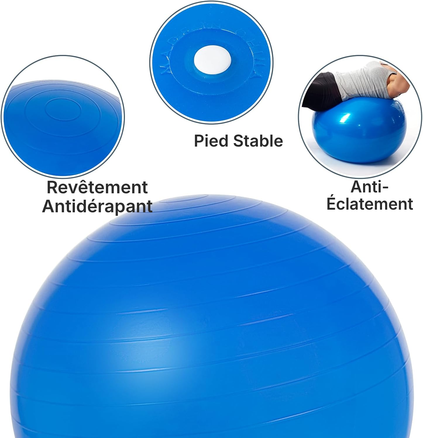 Ballon Pilates bleu 14 cm - assise active — 4