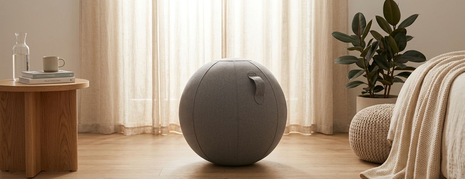 Ballon pour bureau gris foncé 14 cm