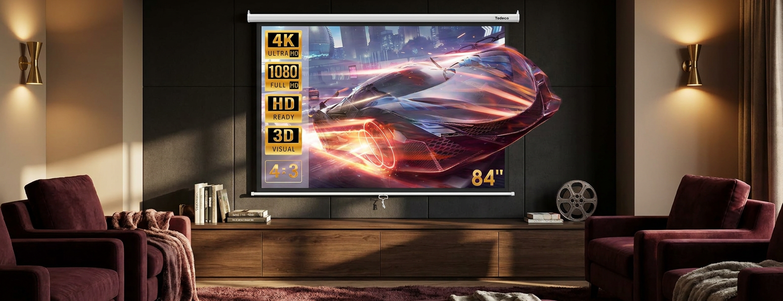 Écran pour rétroprojecteur 170 x 128 cm — mat