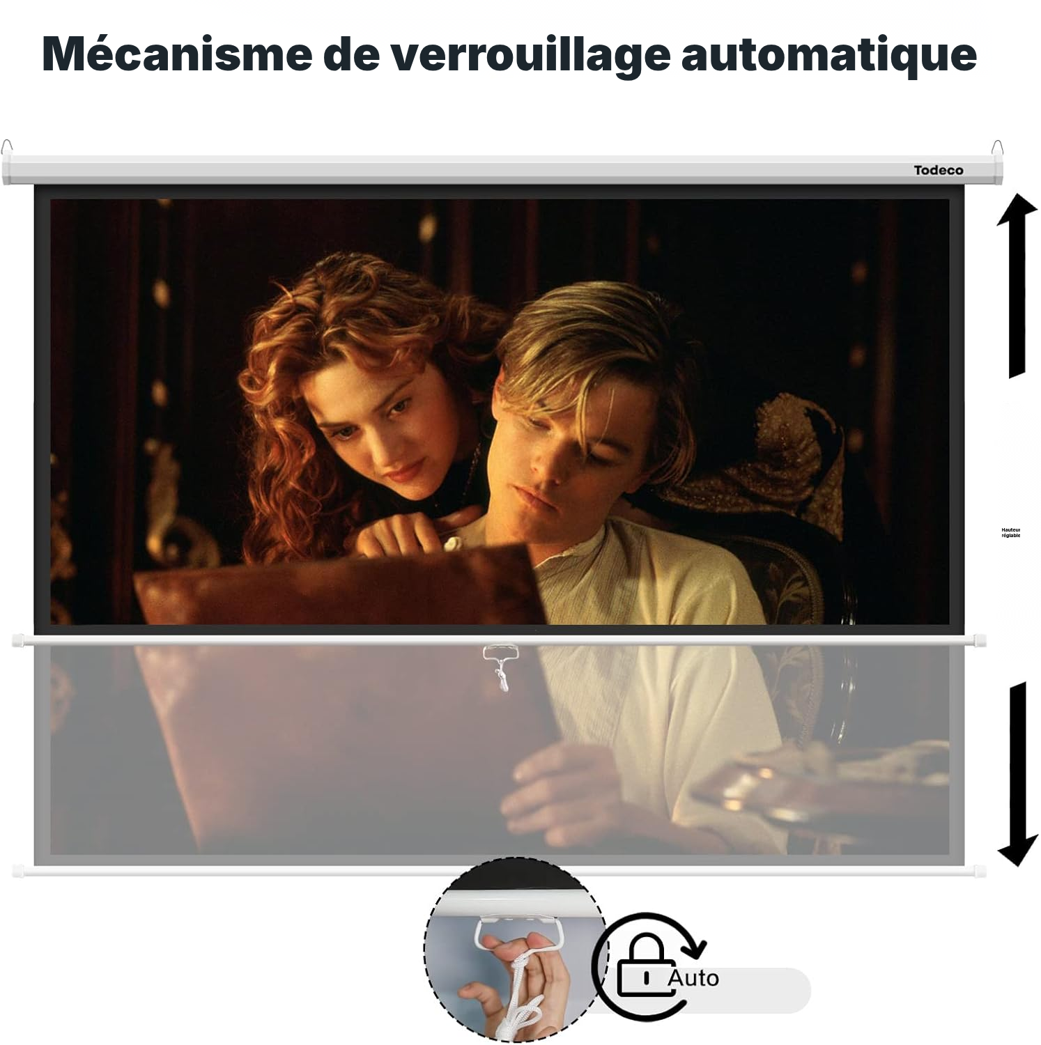 Écran pour rétroprojecteur 170 x 128 cm — mat — 2