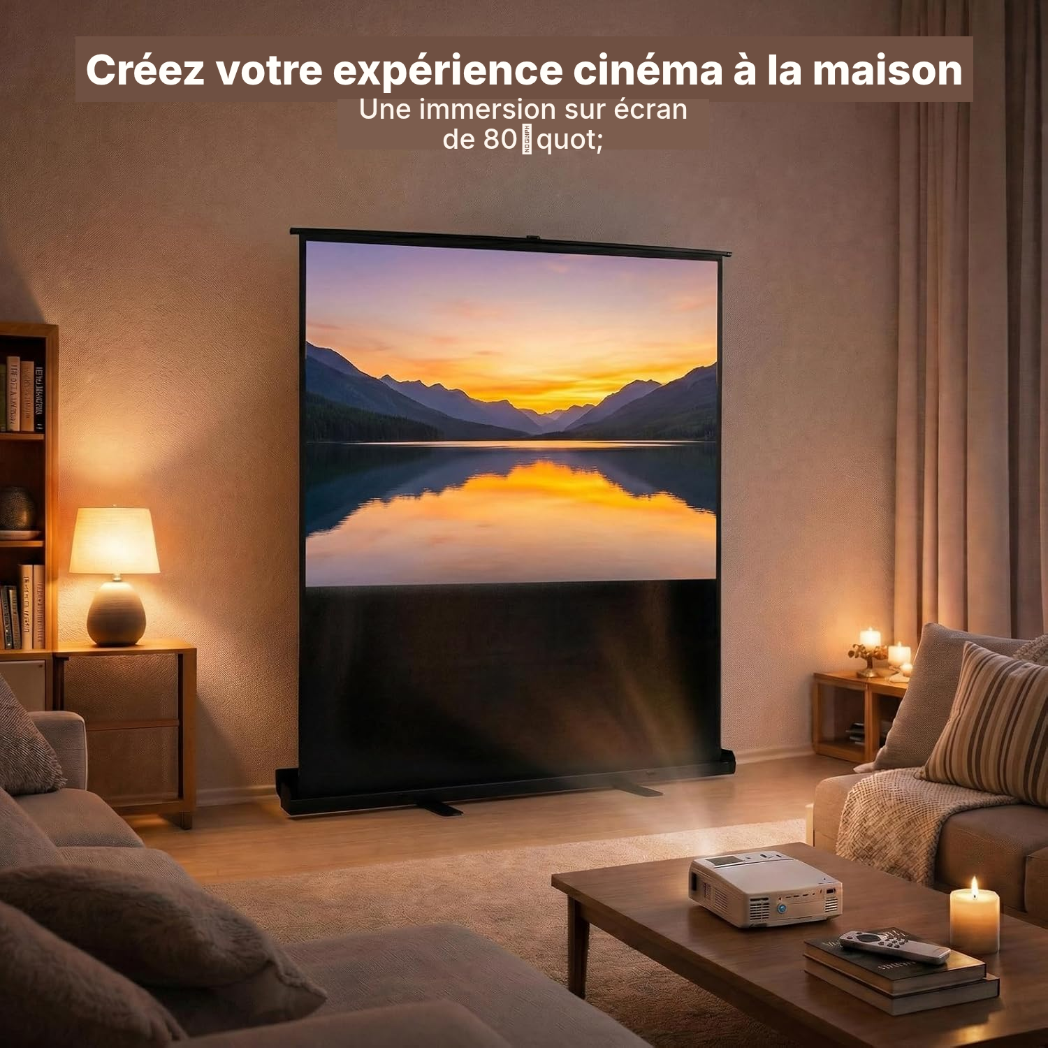 Écran pour vidéoprojection portable 163 × 123 cm — 6