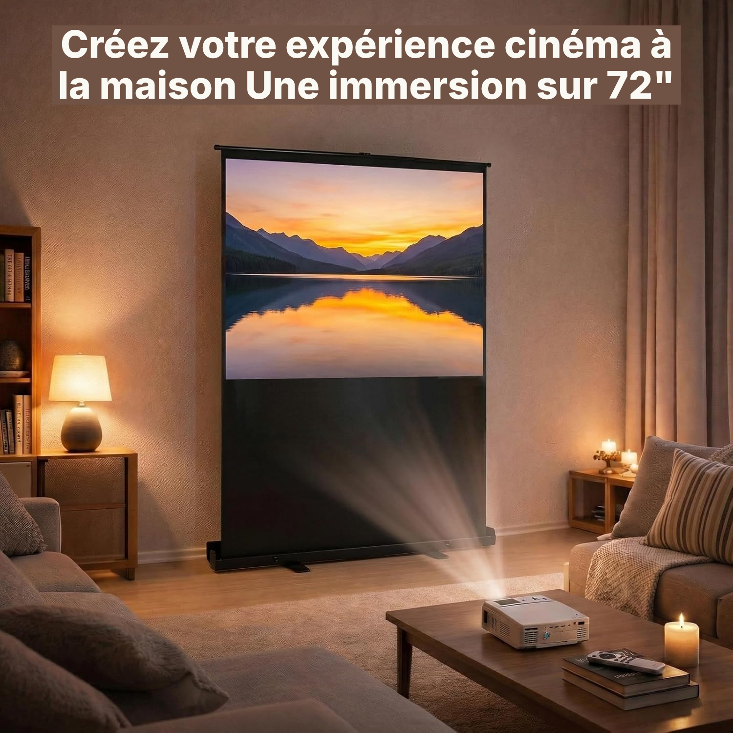 Écran pour rétroprojecteur 147 × 109 cm — sans perçage — 7