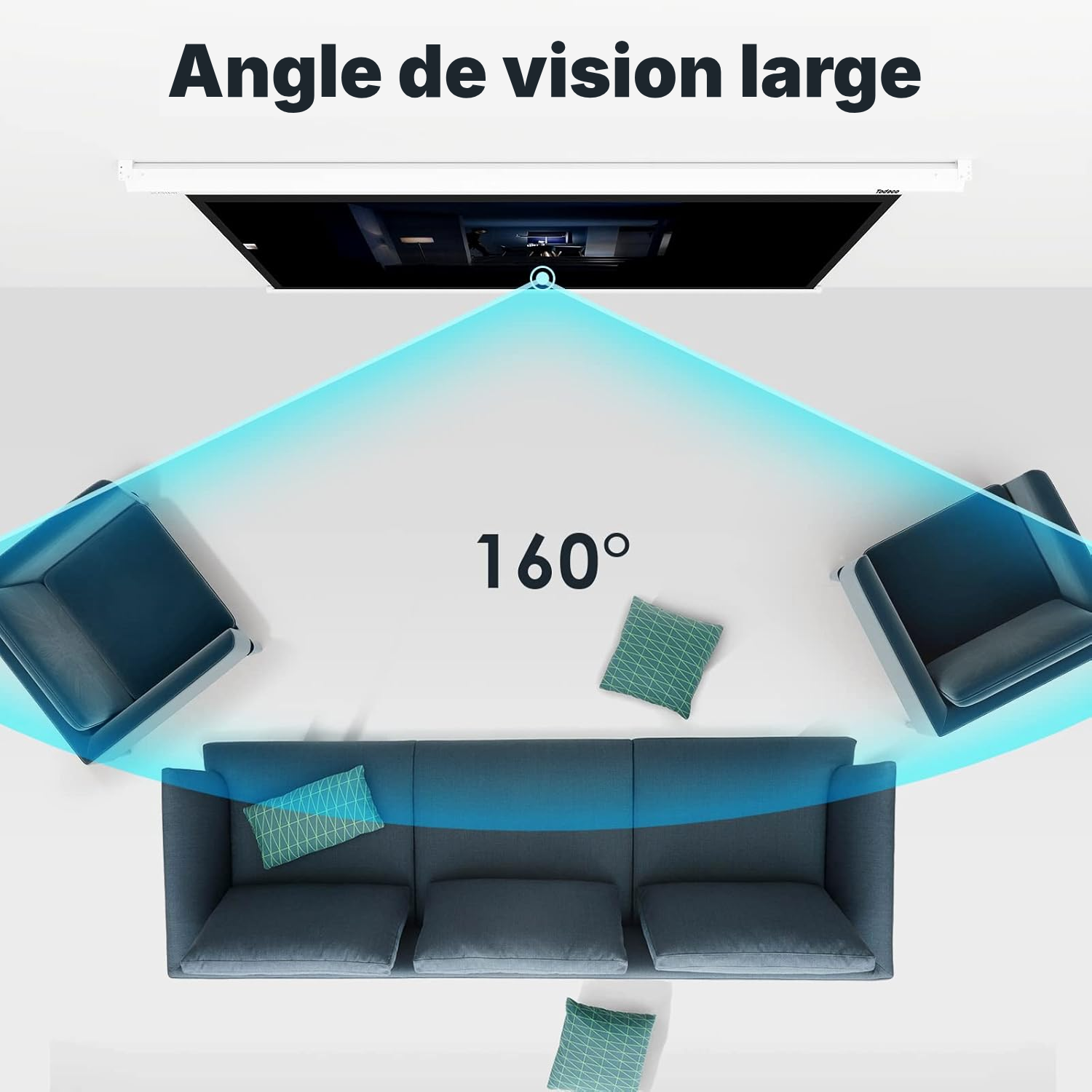 Écran pour vidéoprojecteur enroulable – image cadrée — 4