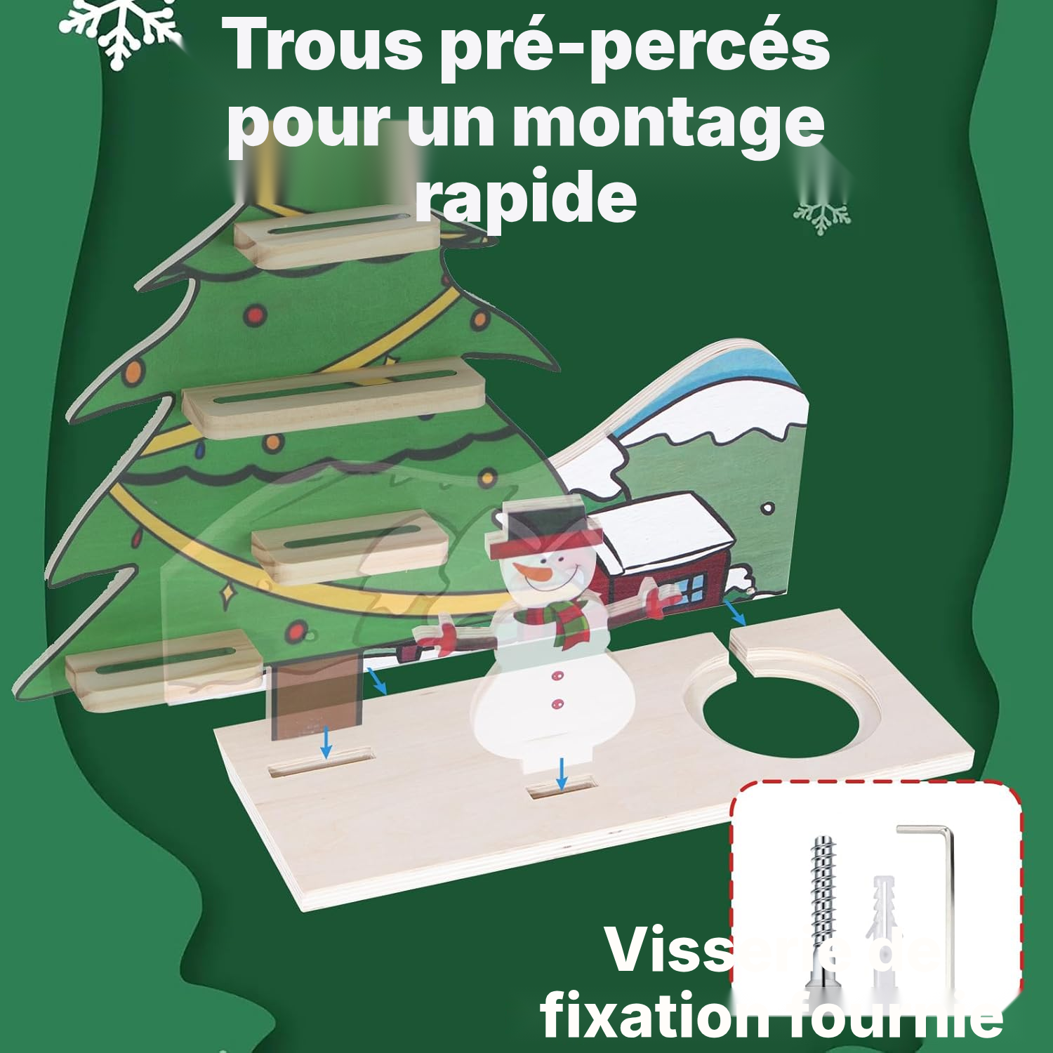 Étagère magnétique Toniebox/Tonies – sapin tournant, 40 cm — 6