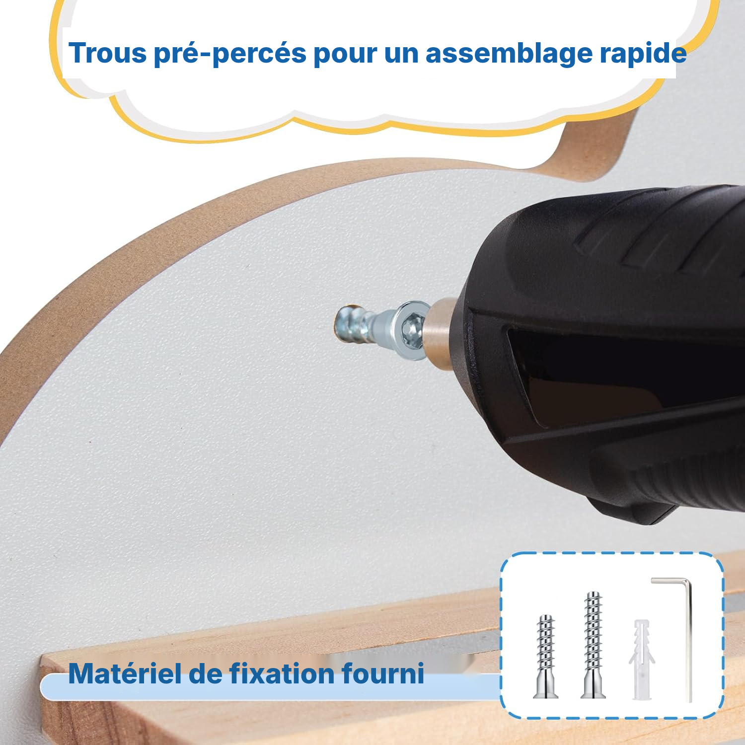 Étagère magnétique pour Toniebox/Tonies – nuage gris, 60 cm — 5