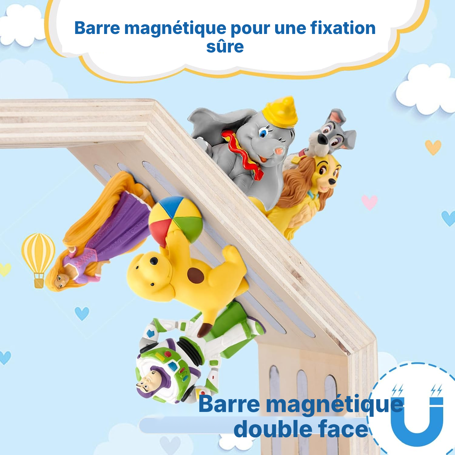Étagère magnétique pour Toniebox/Tonies – octogone blanc, 35 cm — 3